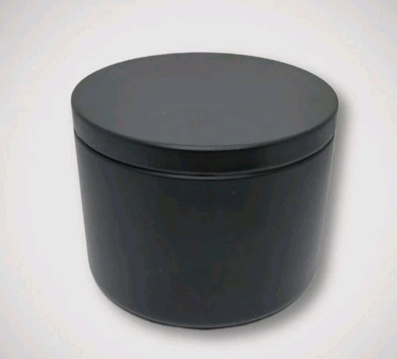144 Pcs 8oz Matte Black Edgeless Candle Tins - Bulk Empty Candle Jars W/ Lids