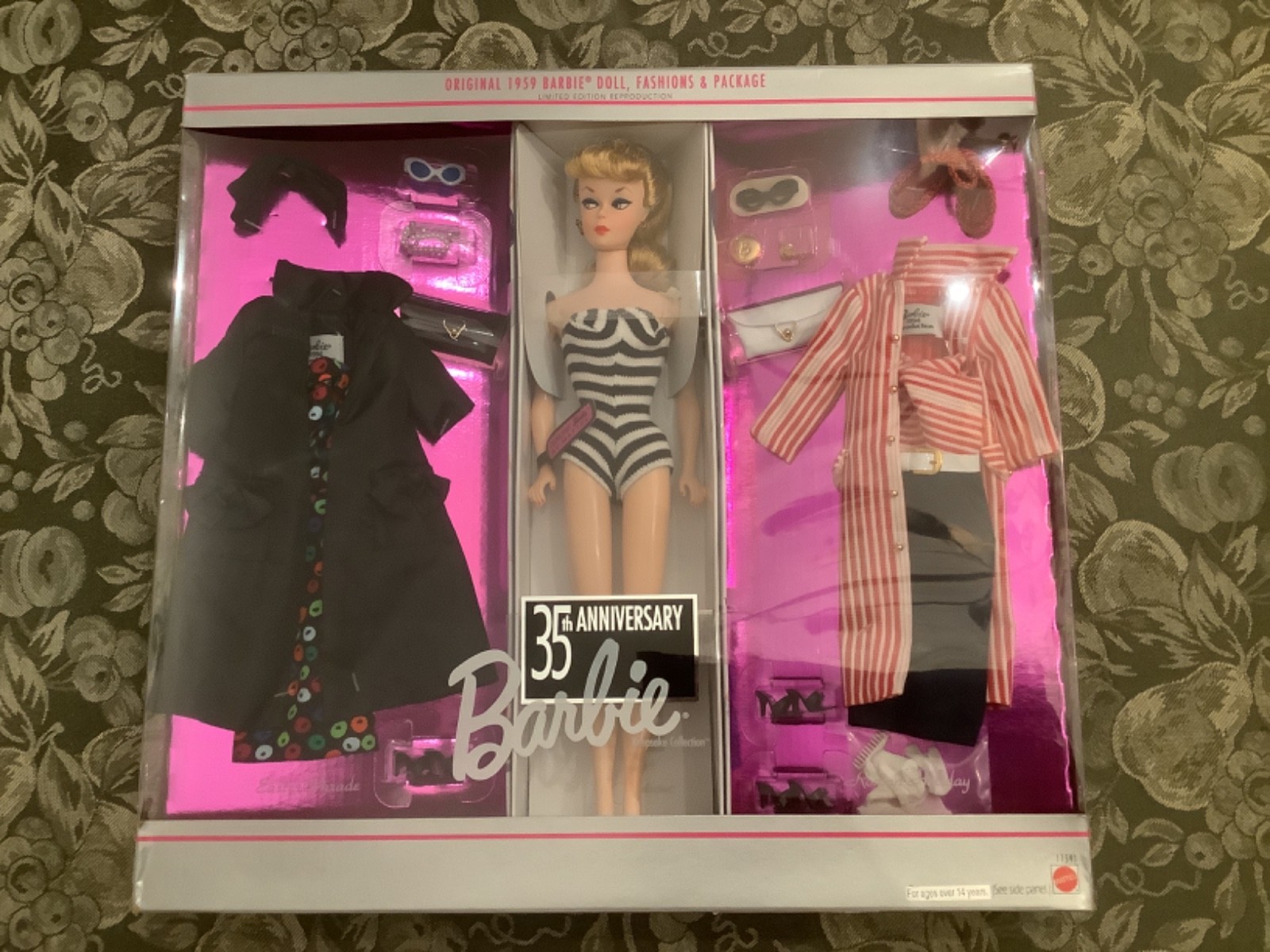 Barbie Doll 35th Anniversary 1959 Reproduction Doll and Fashions New in Box