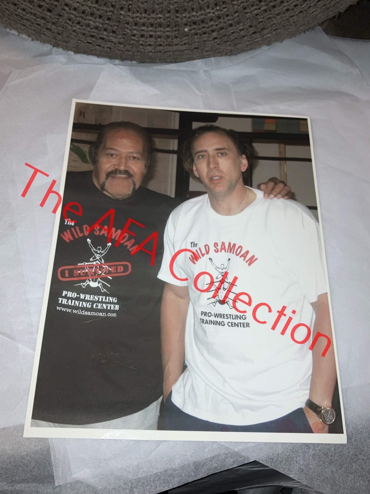 ONE OF A KIND The Wrestler Nicolas Cage Training Photo (owned by AFA) WWF/WWE (B
