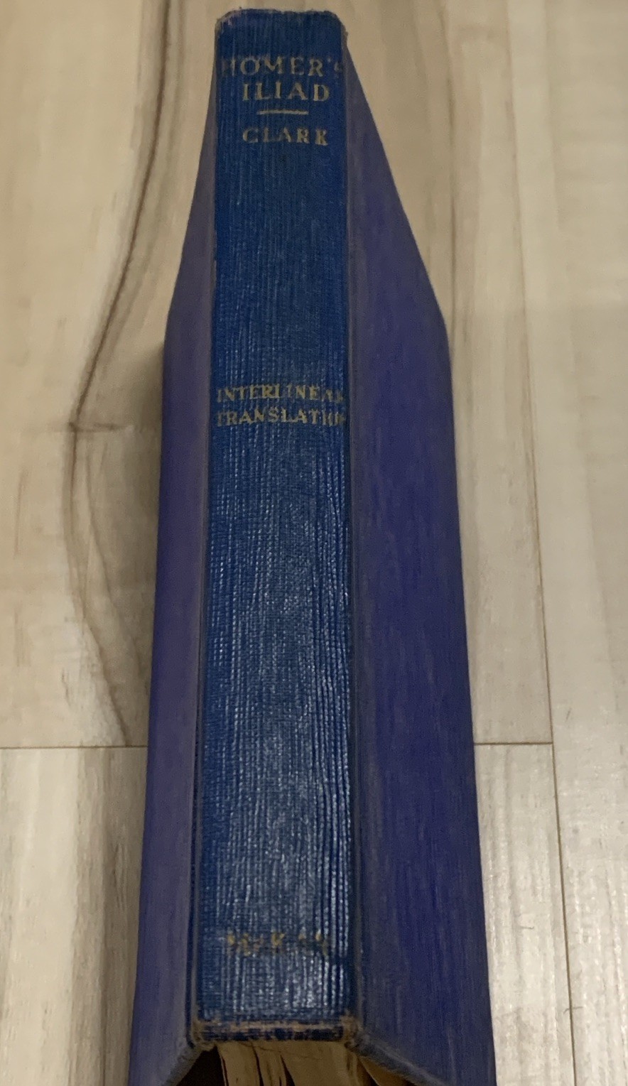 Homer’s Iliad 1888 Antique Greek English Interlinear Translation Clark