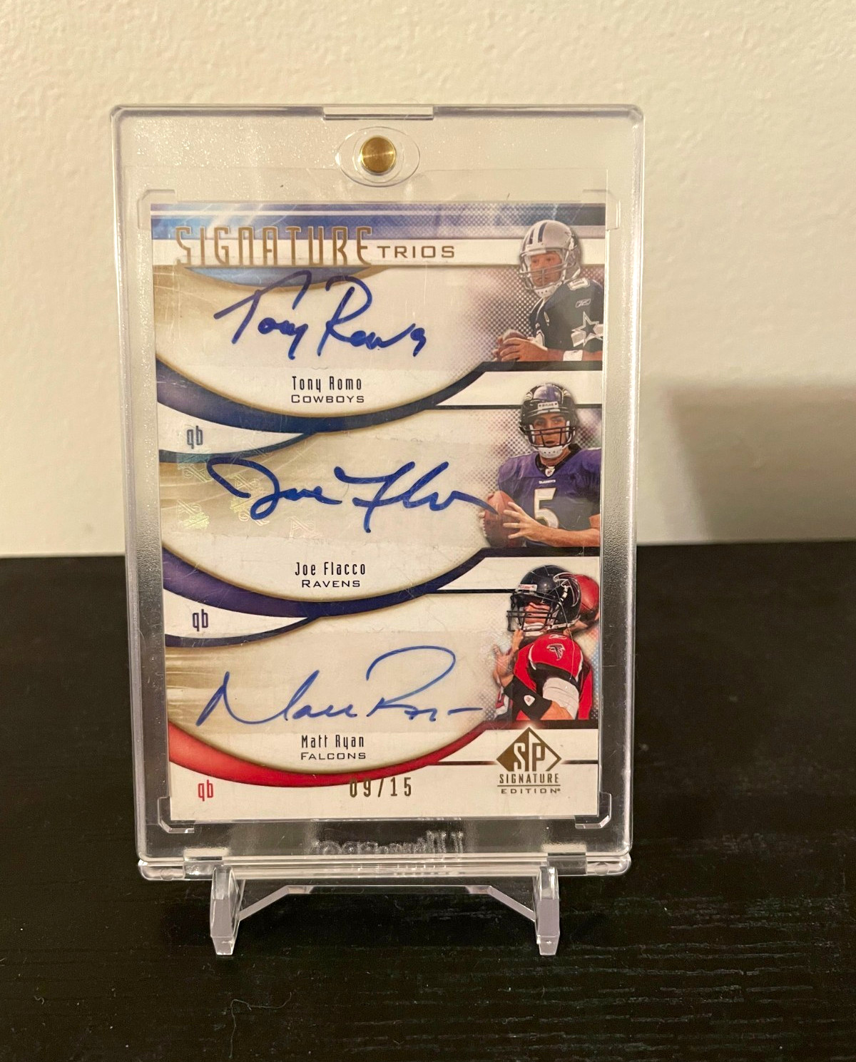 Upper Deck SP Signature Edition Signature Trios Romo Flacco Ryan Auto /15 Upper Deck SP Signature Edition Signature Trios Romo Flacco Ryan Auto /15