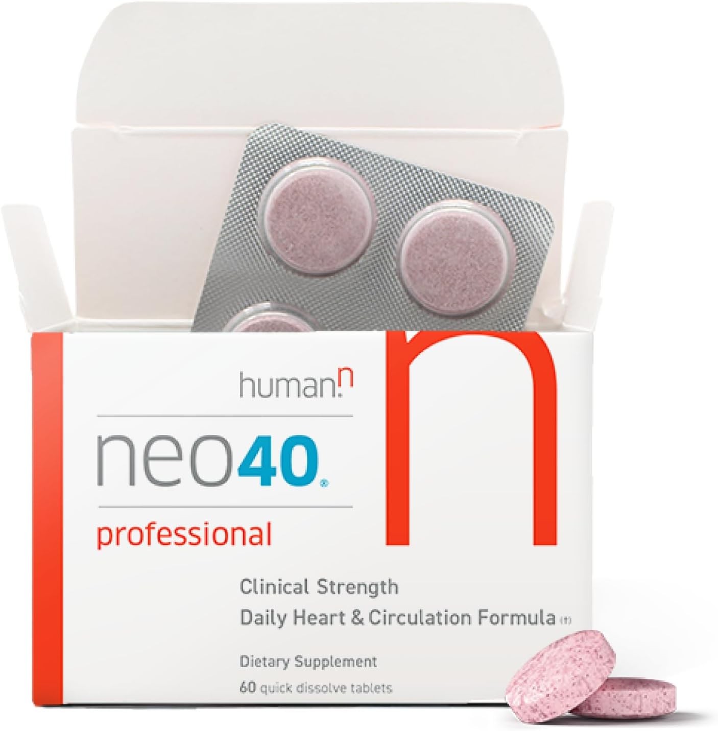 HumanN Neo40 Professional - Daily Heart & Circulation Support - Methylfolate,