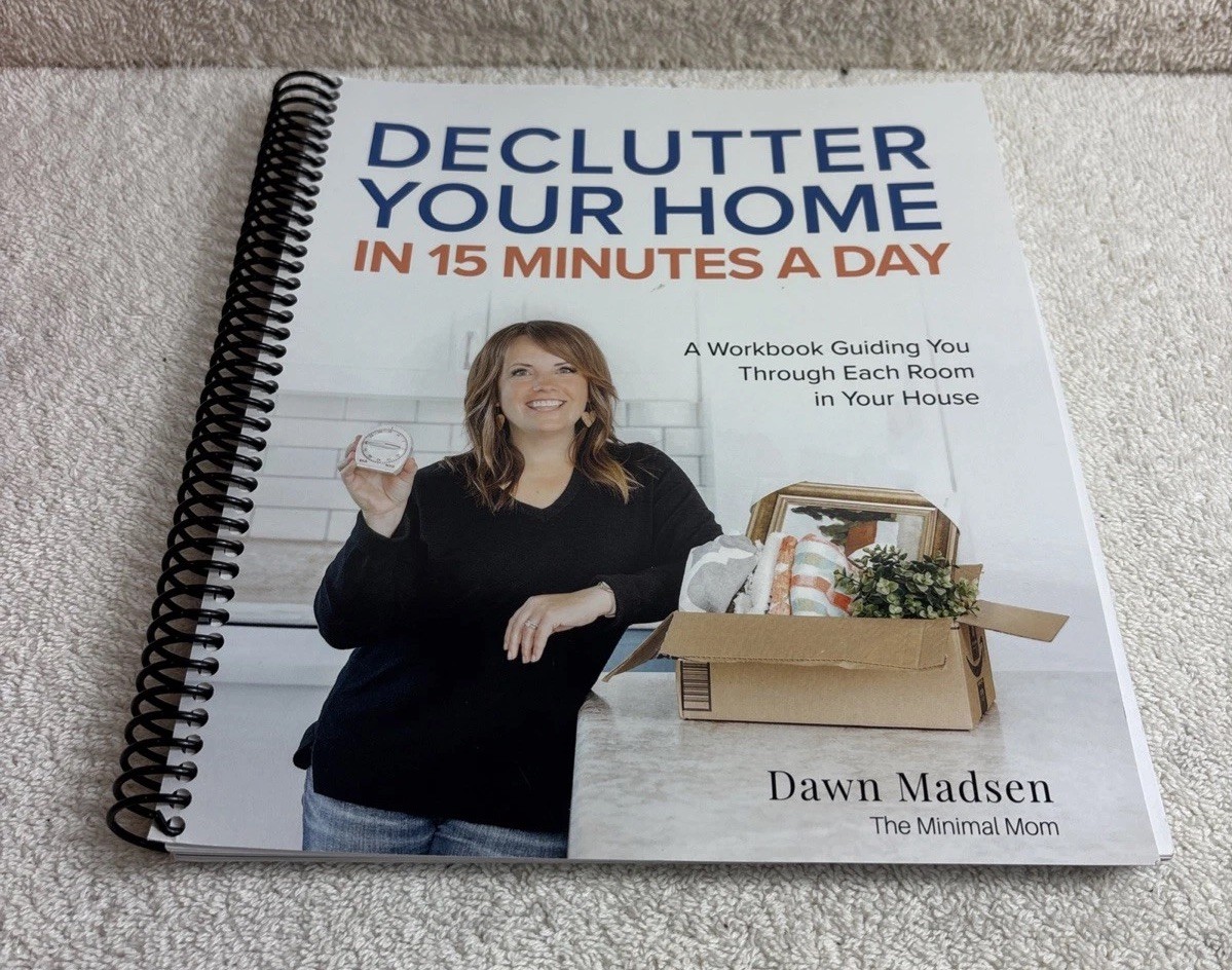 Declutter Your Home in 15 Minutes a Day Dawn Madsen RARE Spiral Bound Workbook