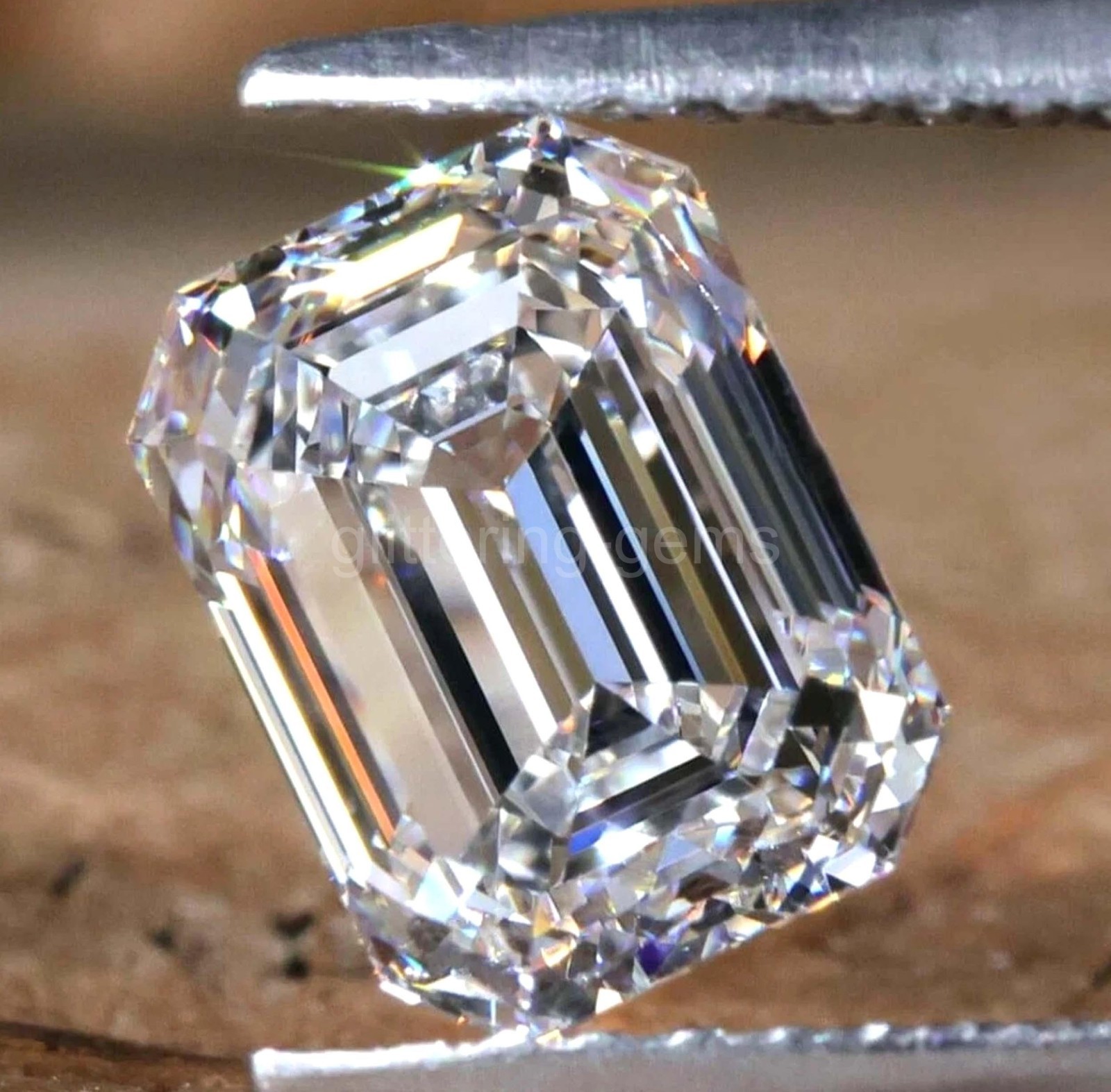 4.1 Carat Lab Grown CVD Diamond Emerald Cut VVS1 Certified Loose Gemstone 6DJB