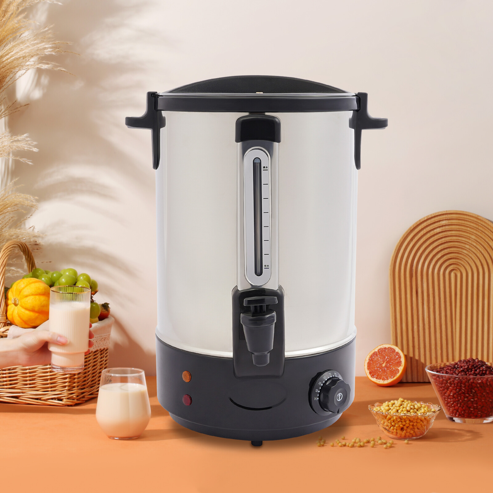1800W Commercial Coffee Maker Stainless Steel Hot Coffee Dispenser Restaurant US