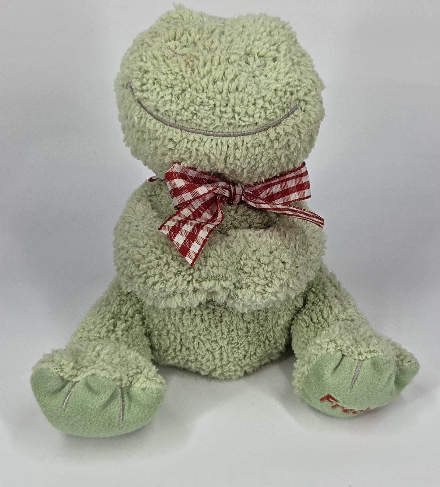 Vintage 2002 Kids II Inc Prayer Friends Freddy Frog Plush With Sound