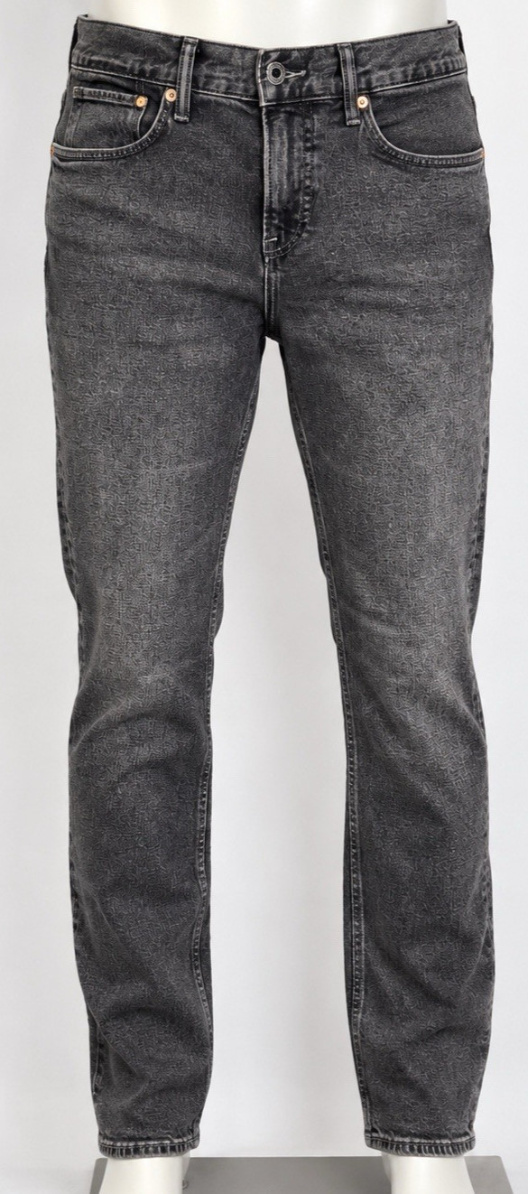H&M Men\'s Slim Fit Jeans 34X32 Black Wash Stretch Demin Pants Brand New W/T