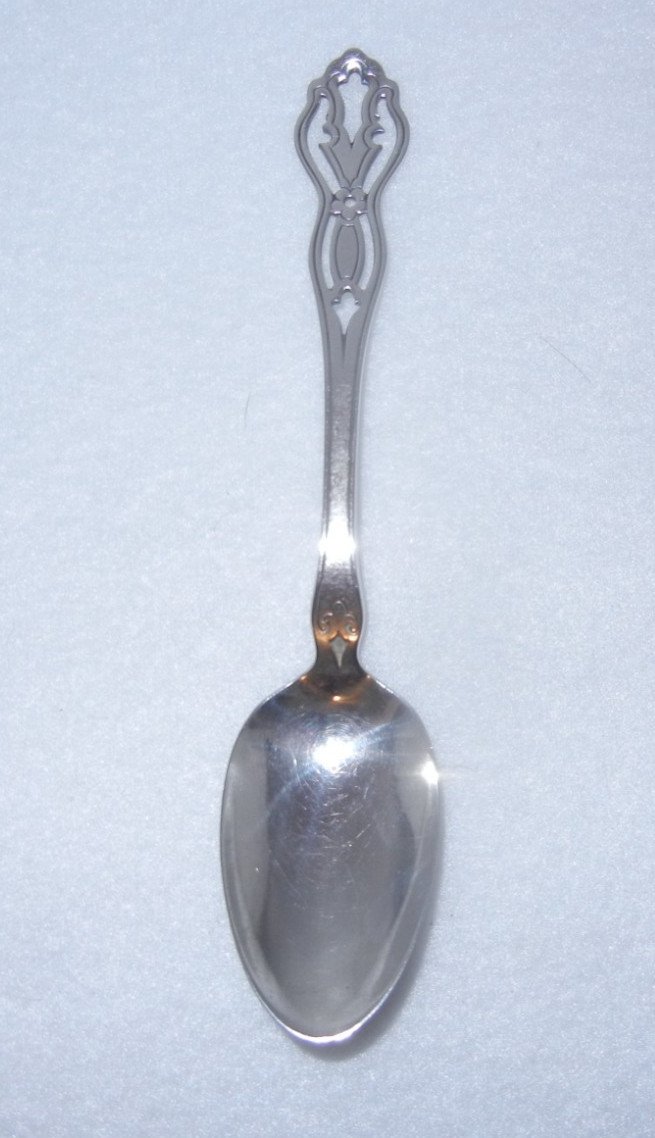Antique RW & S Sterling Teaspoon, Cutwork Handle
