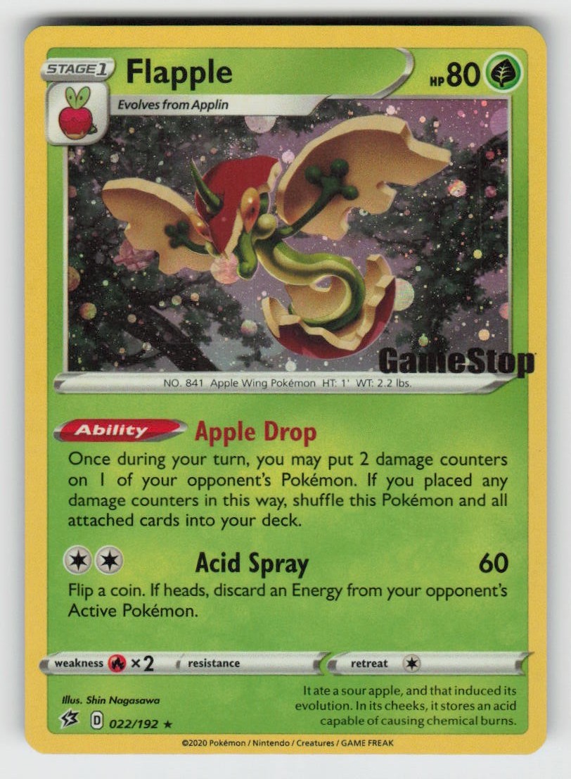 Holo Flapple (Gamestop Exclusive) 022/192 Miscellaneous Cards & Products NM