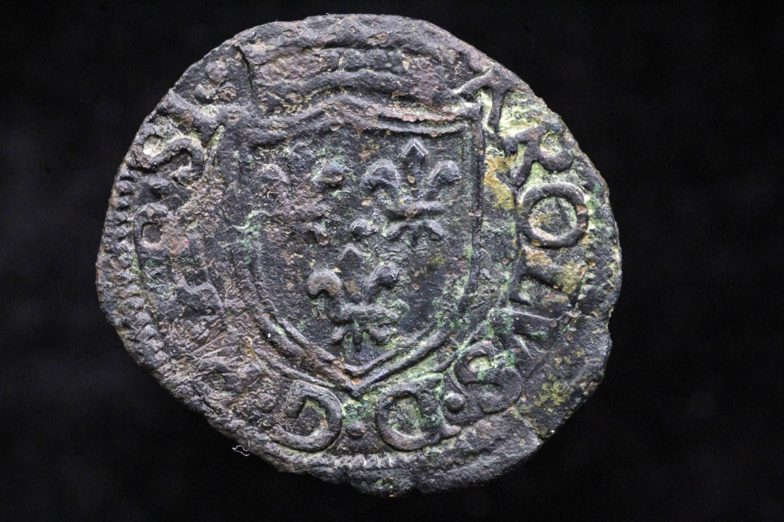Kingdom of Naples Charles VIII Cavallo French coat of arms Chieti, Italy 1495 AD