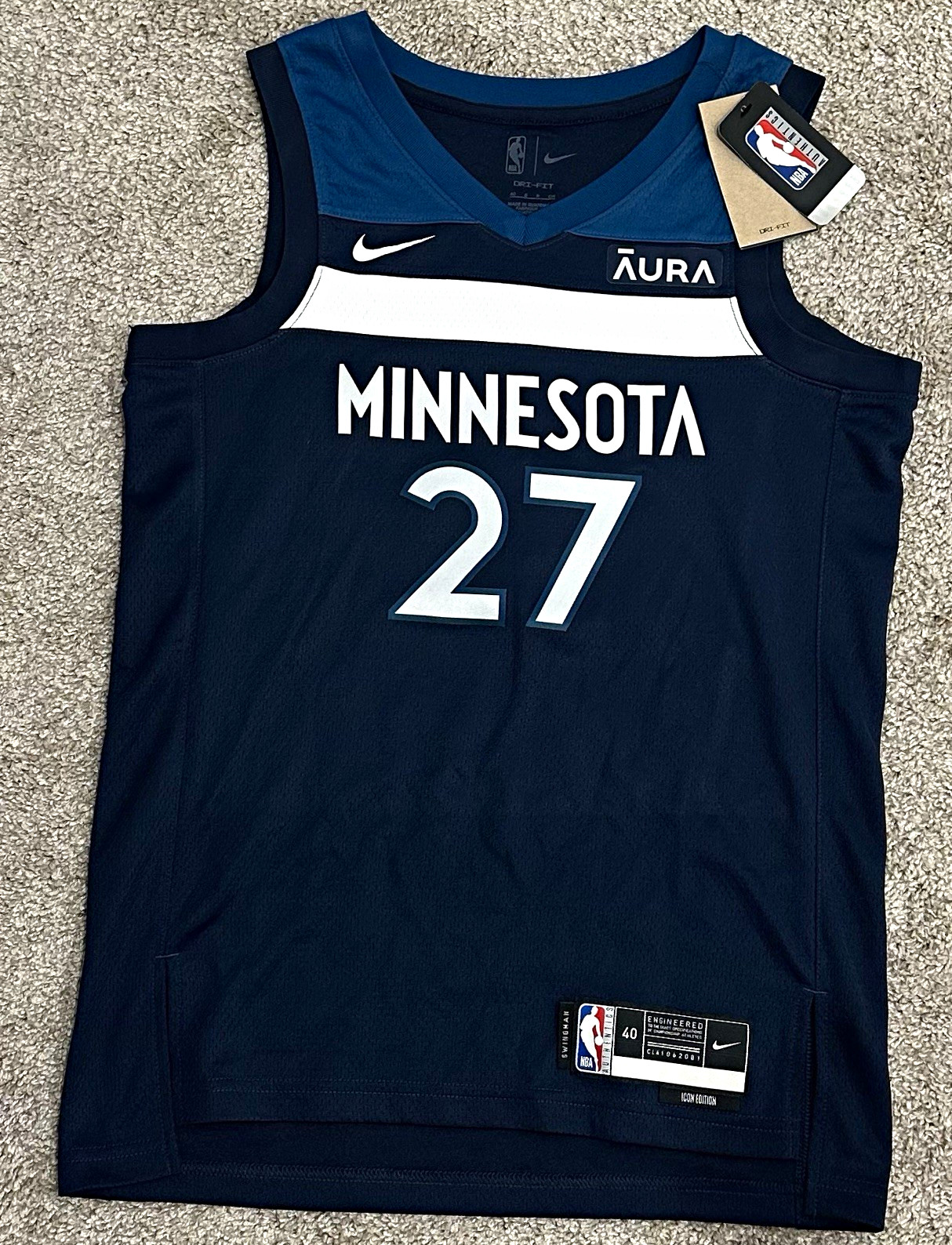 Brand New Nike Authentic NBA Minnesota Timberwolves Rudy Gobert Jersey. Men’s S Brand New Nike Authentic NBA Minnesota Timberwolves Rudy Gobert Jersey. Men’s S