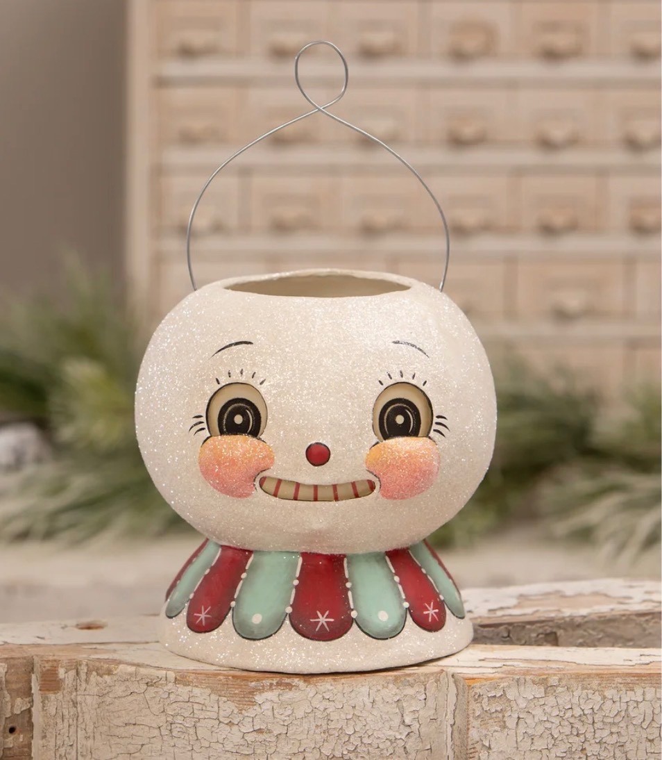 Bethany Lowe X Johanna Parker Christmas MINTY BEAU SNOW GLOW LANTERN- JP2033 NEW Bethany Lowe X Johanna Parker Christmas MINTY BEAU SNOW GLOW LANTERN- JP2033 NEW