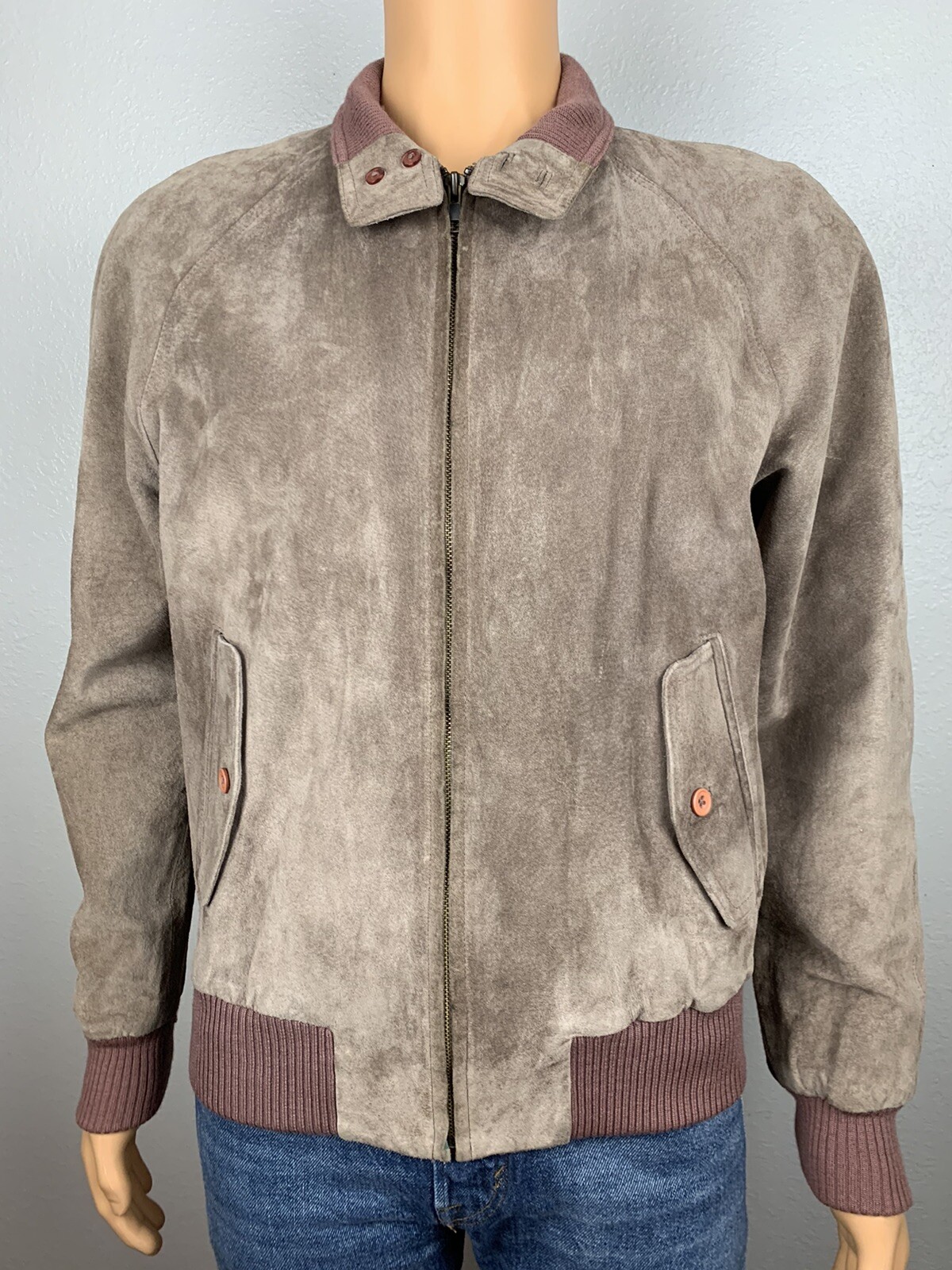 VINTAGE Abercrombie & Fitch Suede A-1 Leather Bomber Jacket Mens Medium VINTAGE Abercrombie & Fitch Suede A-1 Leather Bomber Jacket Mens Medium