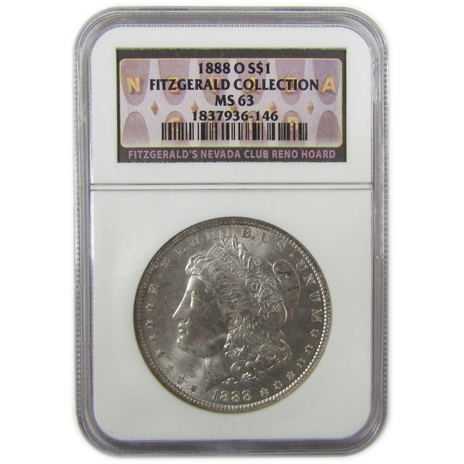 1888 O Morgan Silver $1 MS 63 NGC Fitzgerald Collection SKU:CP1665 1888 O Morgan Silver $1 MS 63 NGC Fitzgerald Collection SKU:CP1665