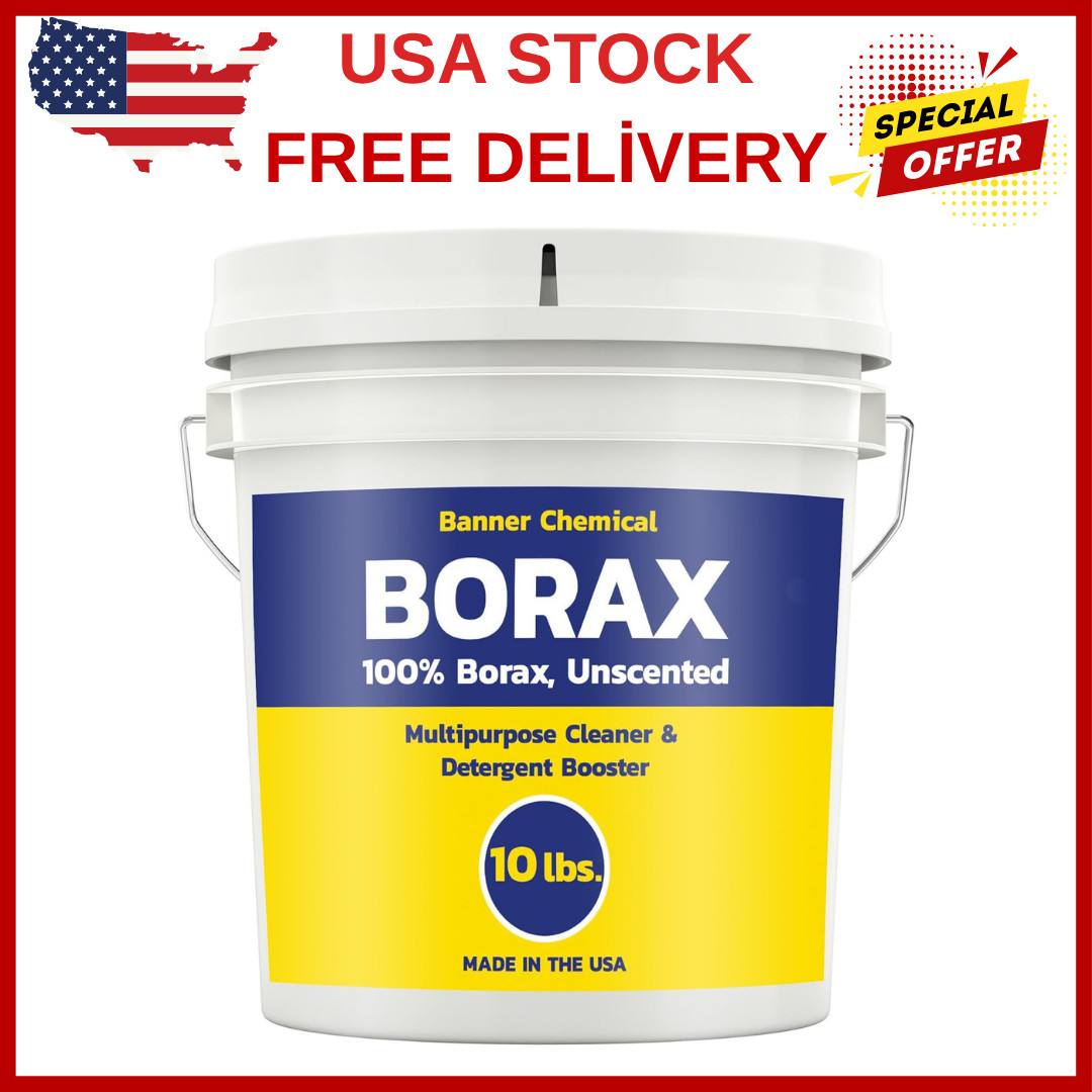 Raw Borax (10 lbs) - 100% Pure, Unscented, Multi-Purpose Cleaner & Detergent...