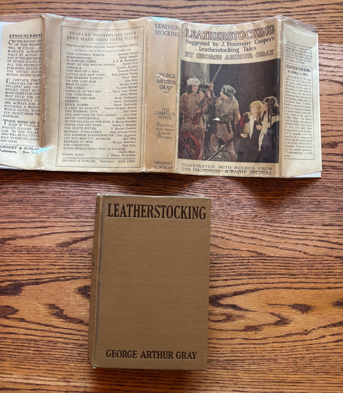Leatherstocking Tales - photoplay edition DJ & stills VG+ 1924 Edna Murphy