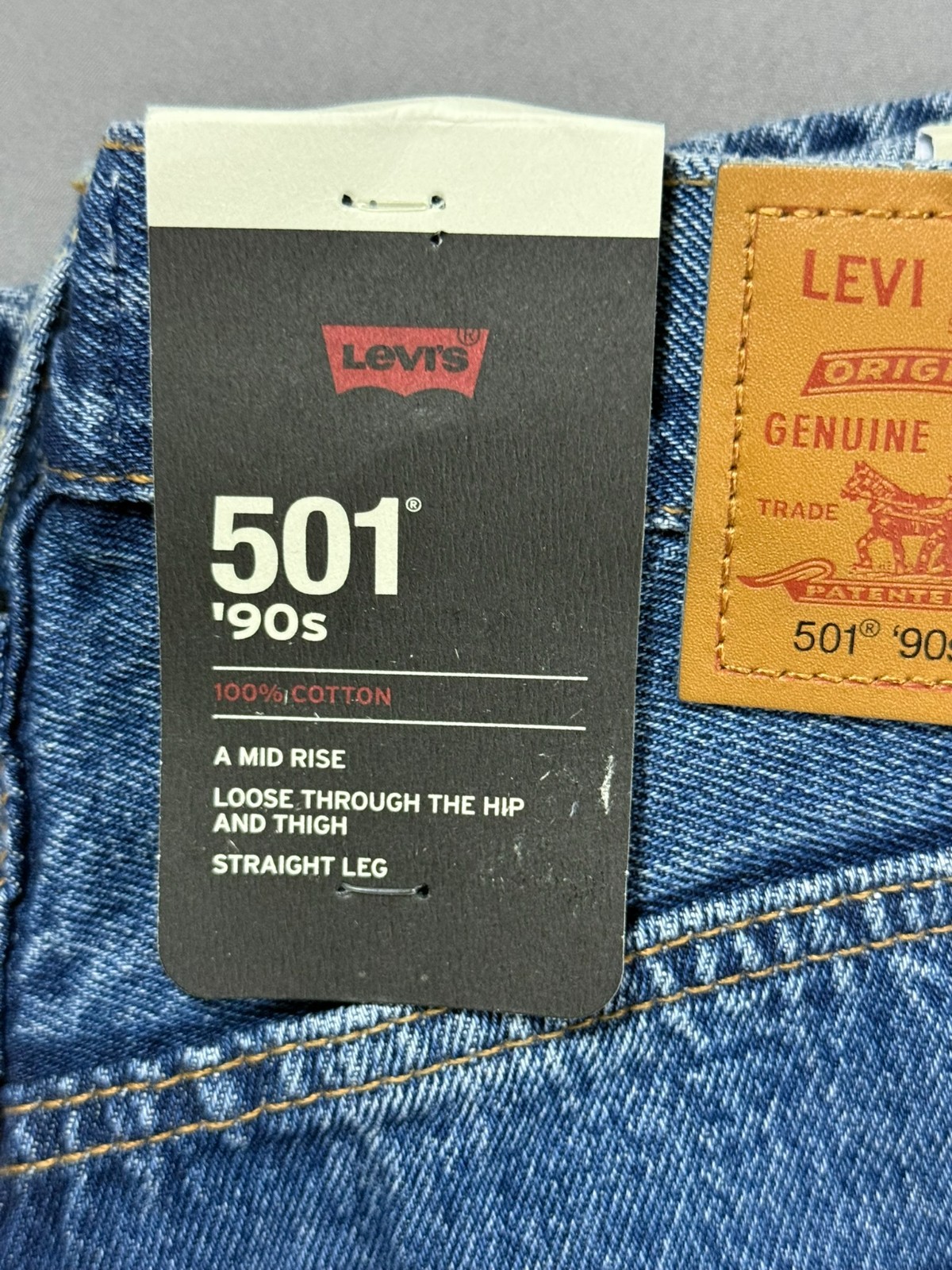 Levi\'s Premium 501 90s Mid Rise Women\'s 32x30 Relaxed Fit Straight Blue Jeans Levi\'s Premium 501 90s Mid Rise Women\'s 32x30 Relaxed Fit Straight Blue Jeans