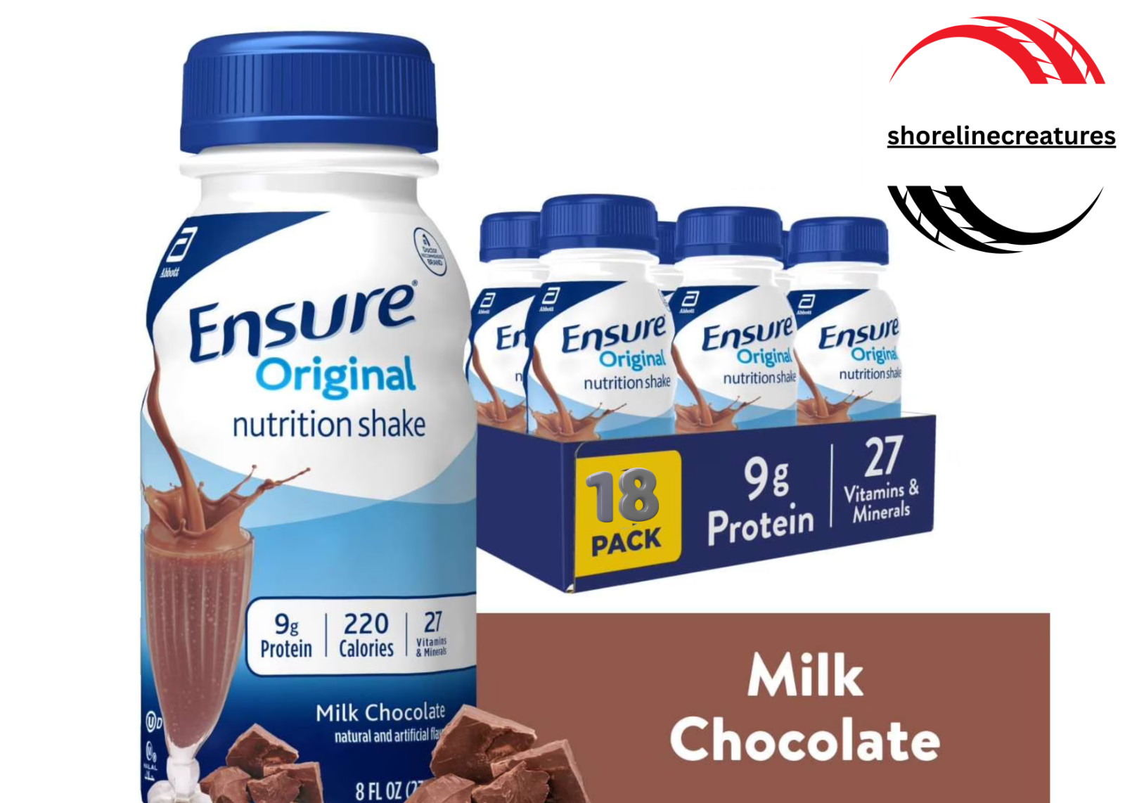 Ensure Original Nutrition Shake, 9g Protein, Milk Chocolate, 8 fl oz - 18 Pack Ensure Original Nutrition Shake, 9g Protein, Milk Chocolate, 8 fl oz - 18 Pack