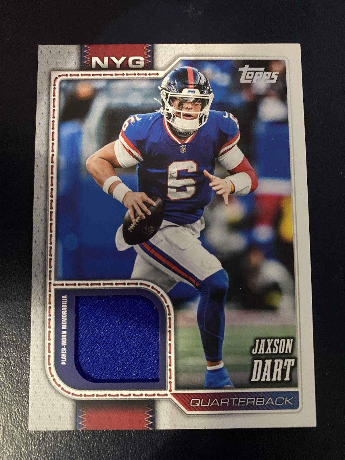 2026 Topps Jaxson Dart Flagship Real One Relic New York Giants Patch 2026 Topps Jaxson Dart Flagship Real One Relic New York Giants Patch
