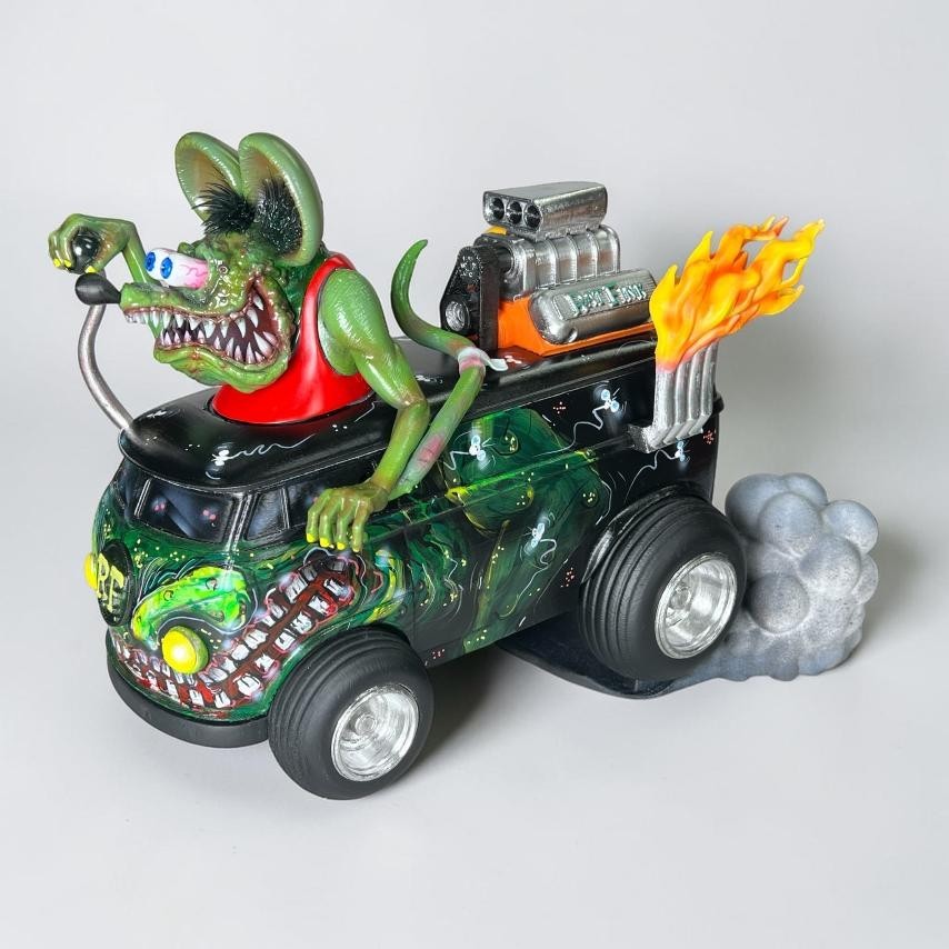 3D sculptured Airbrush Rat Fink VW van Licensed by Roth Estate One of a Kind