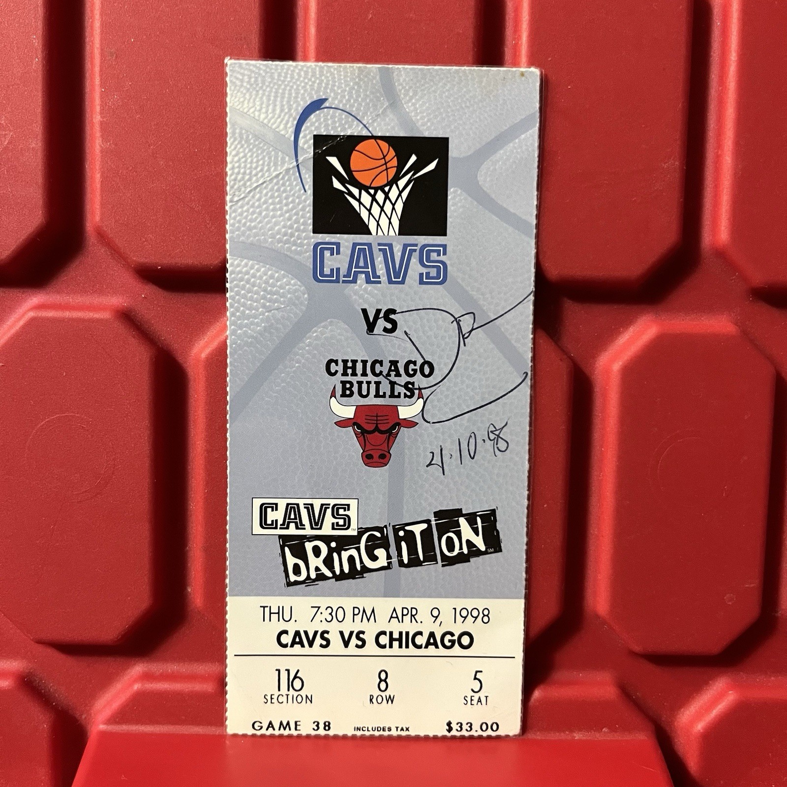 Cleveland Cavaliers Vs Chicago Bulls Ticket Stub Jordan Pre Owned C Vintage 1998 Cleveland Cavaliers Vs Chicago Bulls Ticket Stub Jordan Pre Owned C Vintage 1998