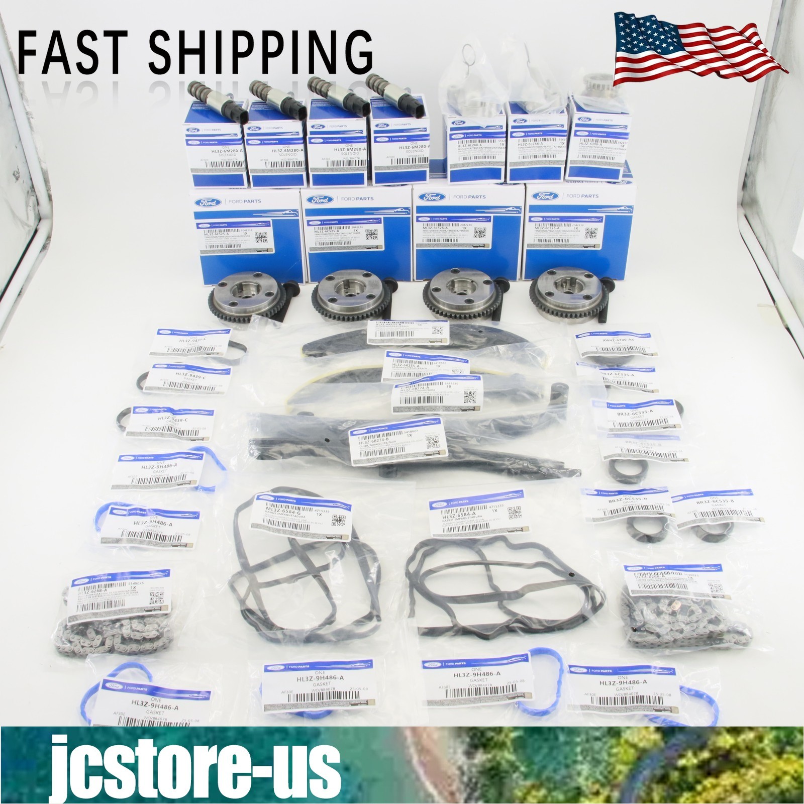 OEM 32pcs TIMING CHAIN PIECES For 17-20 F-150 3.5L RAPTOR EXPEDITION DOHC TURBO