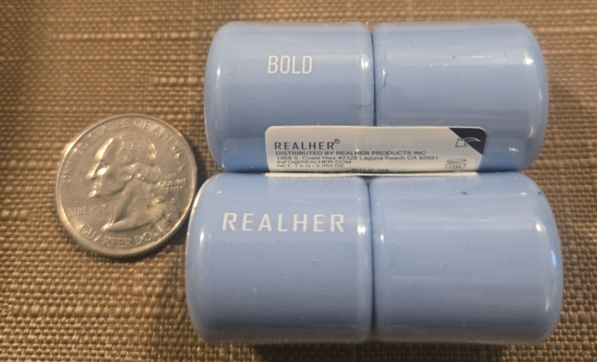 TWO RealHer Mini Lipsticks In shade Bold-Discontinued Sealed.