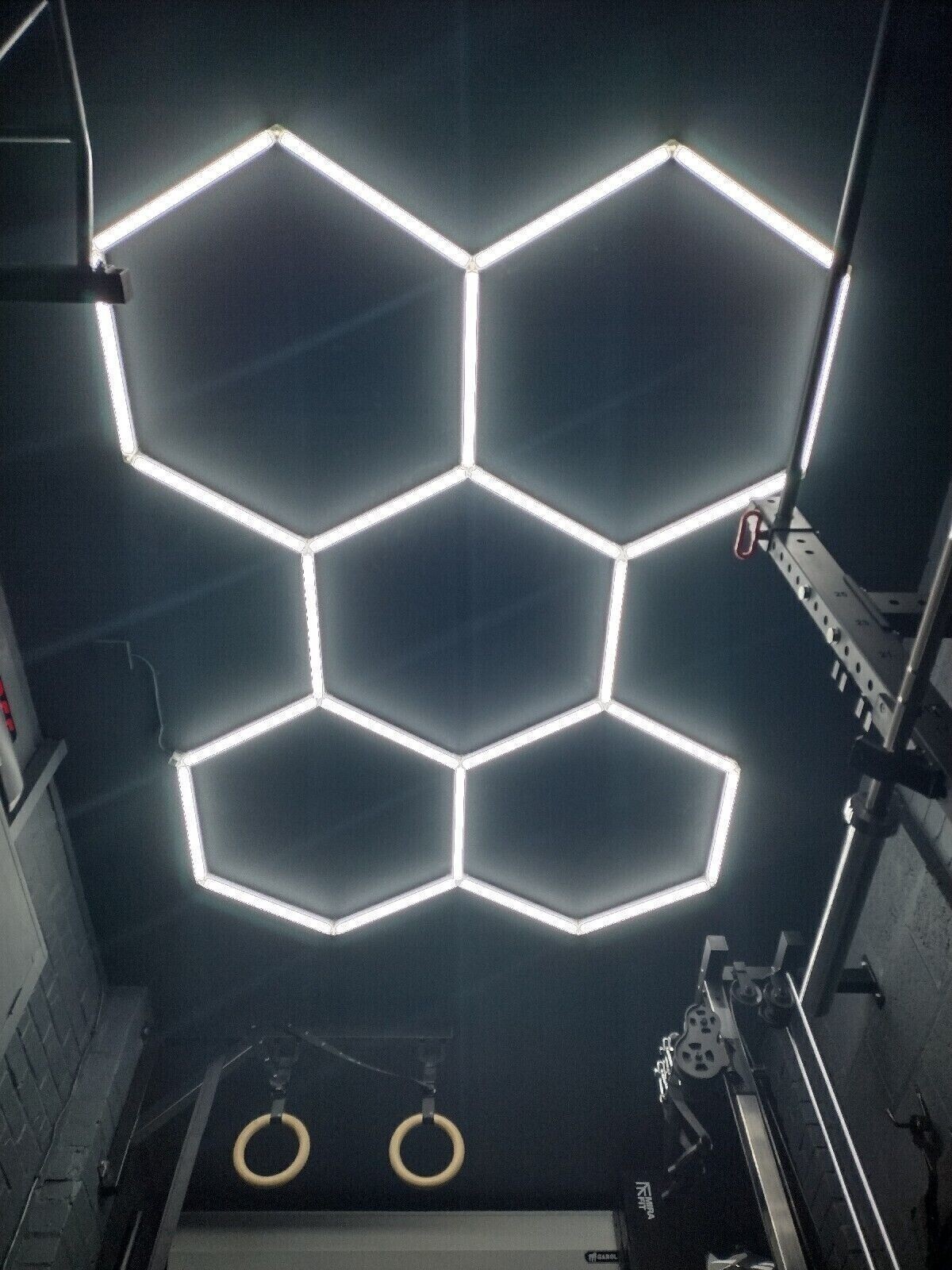 3/5/14 Grid Hexagon Garage Lights System Honeycomb Hex LED Light for Garage Gym