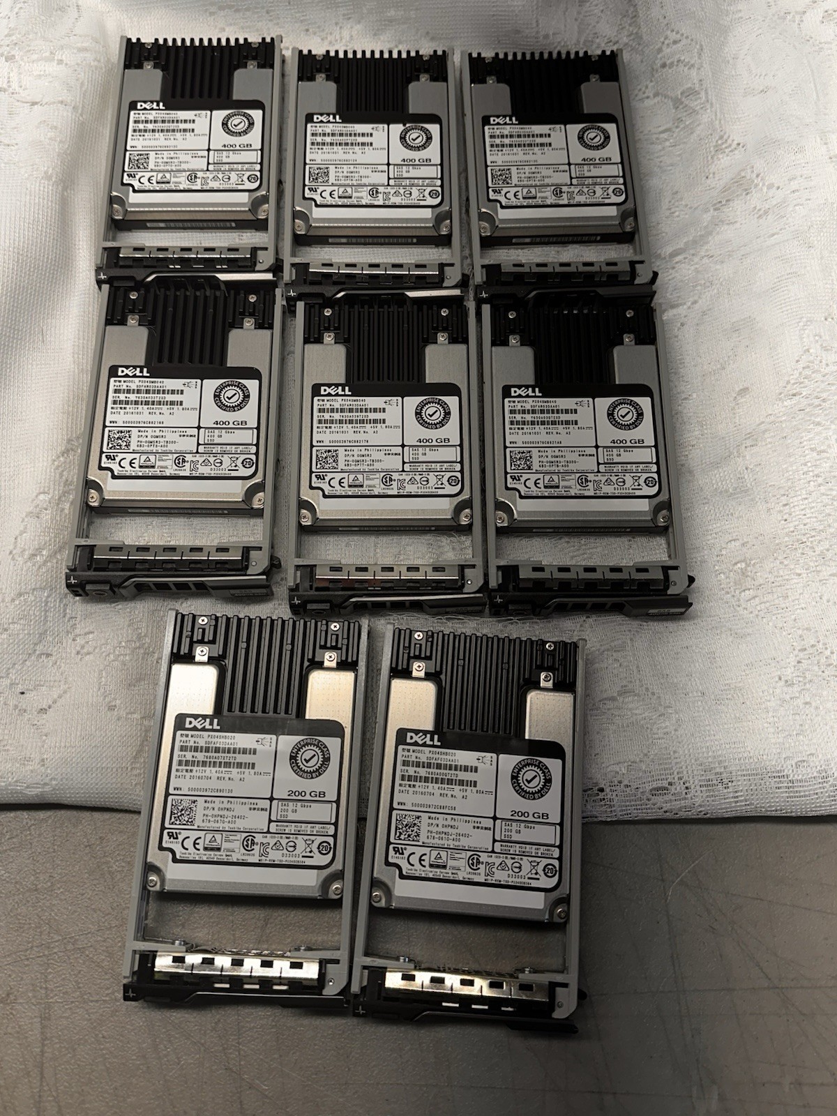 Lot Of 6 Dell GM5R3 400GB SAS 12Gb/s Enterprise Class 2.5'' SSD PX04SMB040+... Lot Of 6 Dell GM5R3 400GB SAS 12Gb/s Enterprise Class 2.5'' SSD PX04SMB040+...