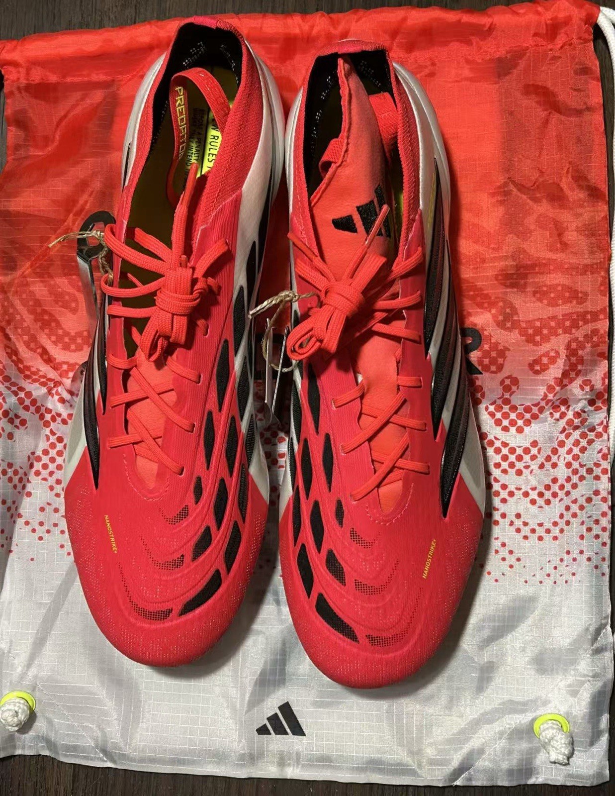 ADIDAS PREDATOR ELITE FT S [JS0381] SG SOCCER CLEATS FOLD TONGUE Sz 12