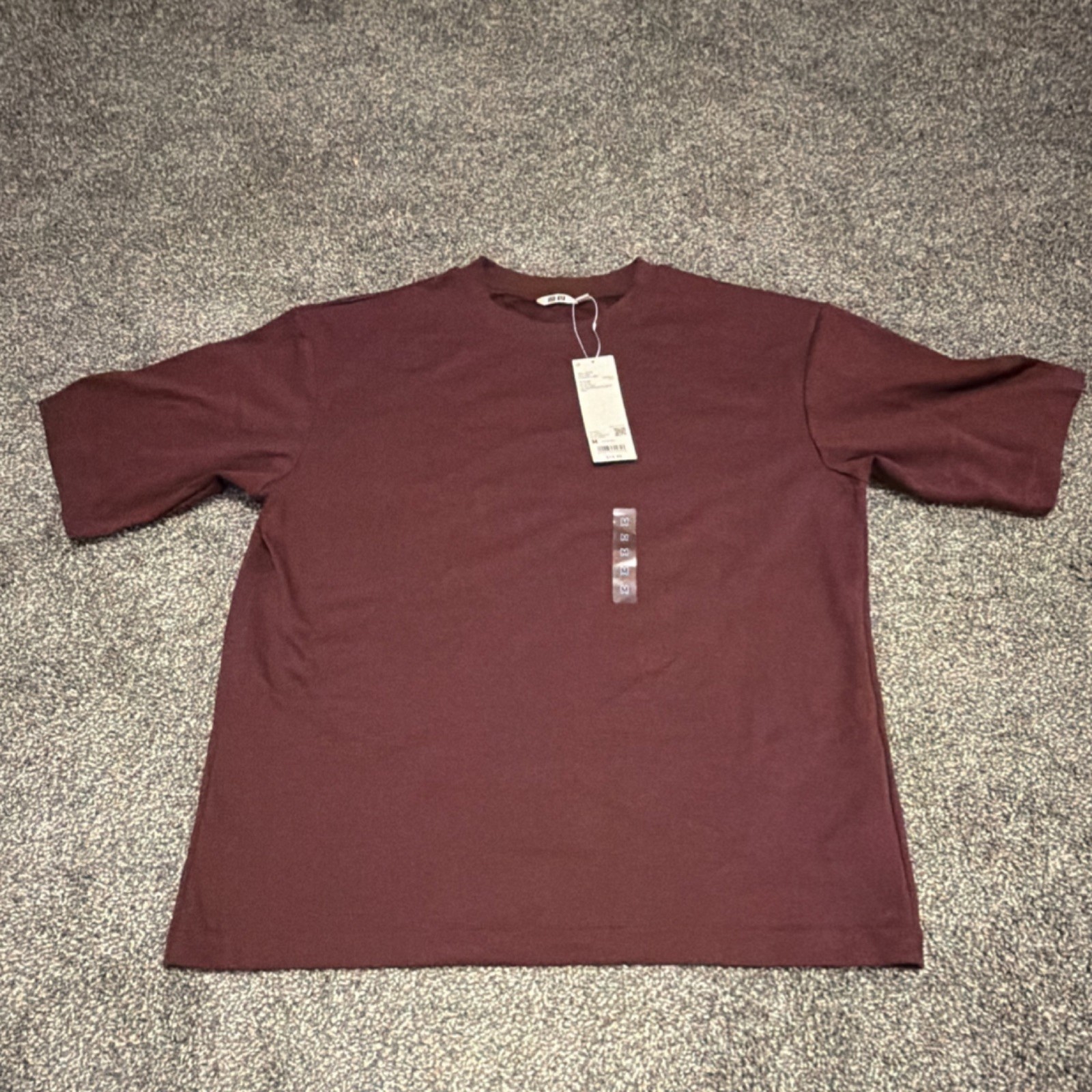 Uniqlo U AIRism Cotton Boxy Oversized T-Shirt Purple Medium Uniqlo U AIRism Cotton Boxy Oversized T-Shirt Purple Medium