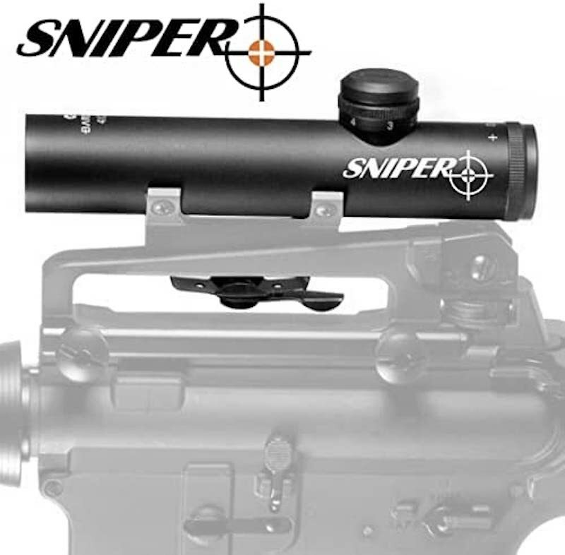 SNIPER 4x20 Grunt Compact Rifle Scope 4x20mm Duplex Reticle w/ See through Mount