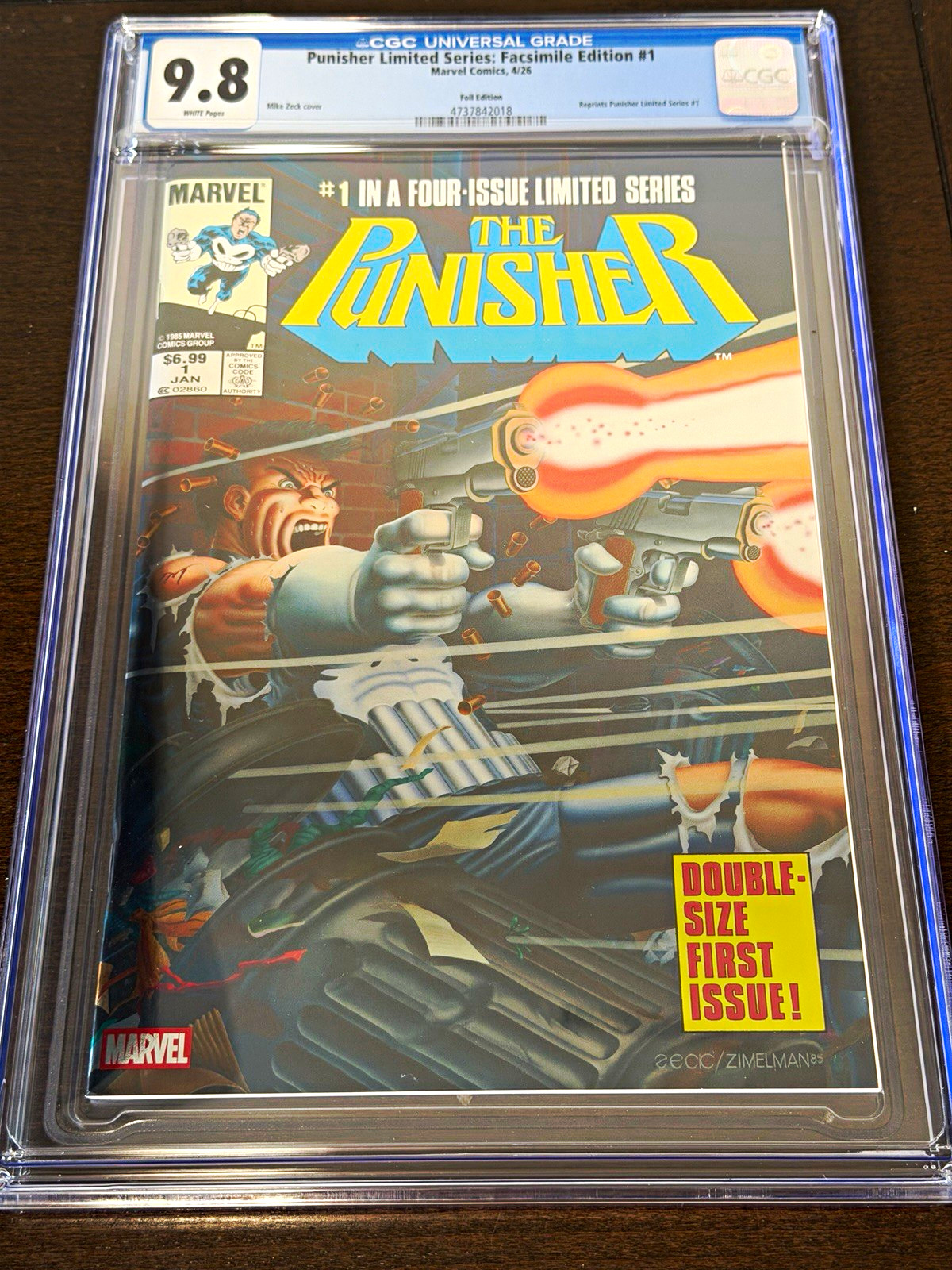 FREE SHIPPING Marvel The Punisher #1 Foil Variant CGC 9.8 - Facsimile FREE SHIPPING Marvel The Punisher #1 Foil Variant CGC 9.8 - Facsimile