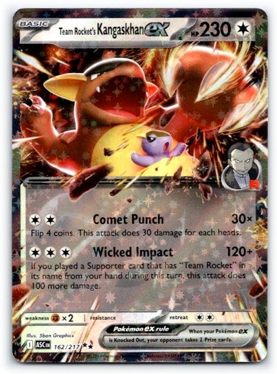 Team Rocket\'s Kangaskhan ex 162/217 ~ English Near Mint