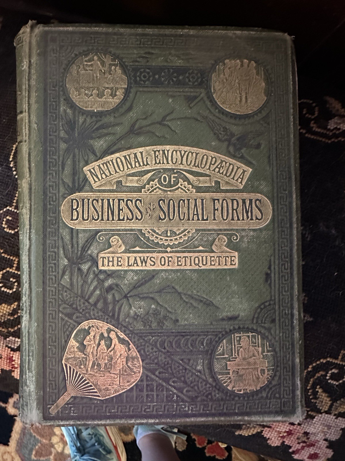 National Encyclopedia of social norms 1870s Original Antique Book Totally Entact