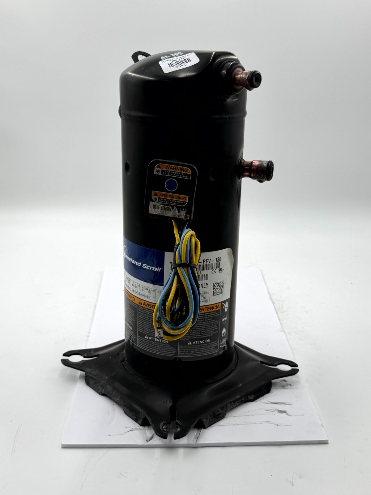 Copeland ZP31K5E-PFV-130 Scroll Compressor 2.5-Ton 208/230V 1PH 31100 BTU R-410A