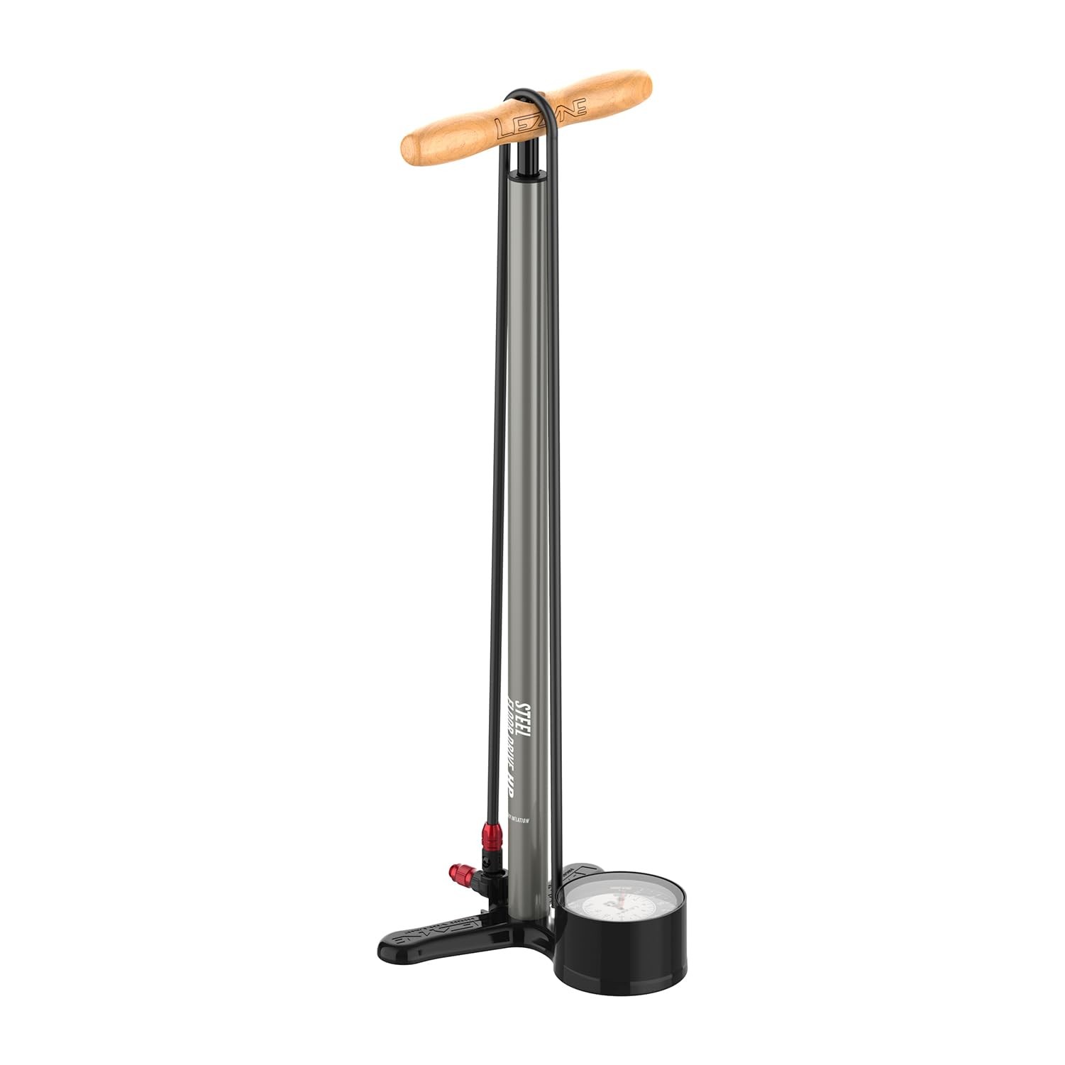 Lezyne Steel Floor Drive 3.5 High Pressure Bike Tire Pump with Gauge