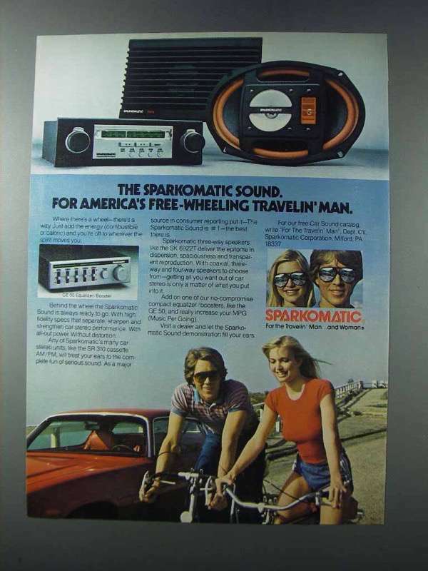 1981 Sparkomatic Ad - GE 50 Equalizer, SR 310 Cassette