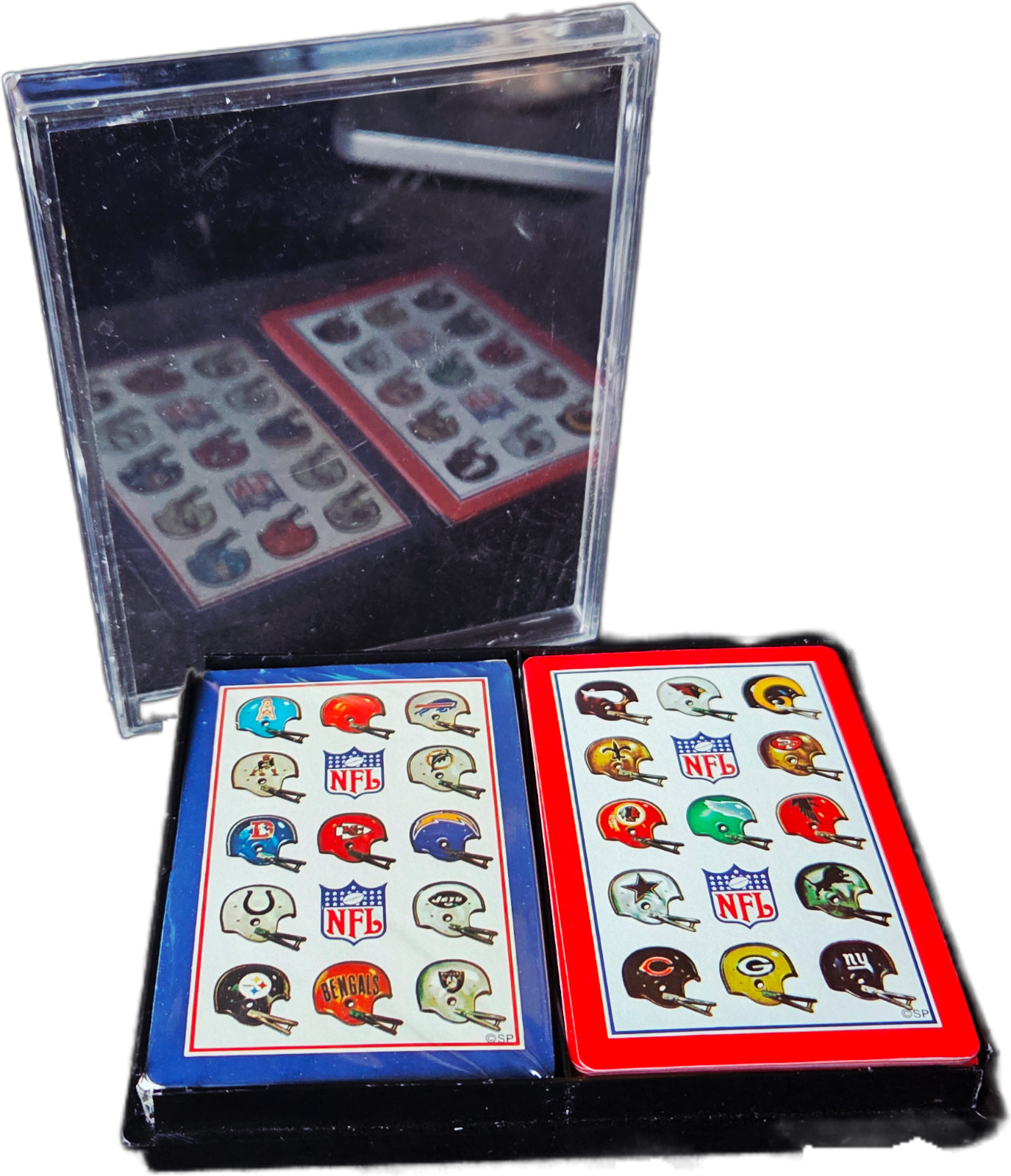 Vintage 1970s Stancraft Hoyle NFL Playing Cards AFC NFC Sealed Helmets Complete Vintage 1970s Stancraft Hoyle NFL Playing Cards AFC NFC Sealed Helmets Complete