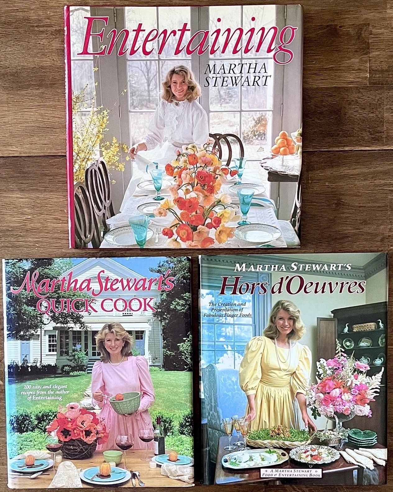 Vintage Martha Stewart Entertaining, Quick Cooks, Hors d’Oeuvres Cookbooks 1982
