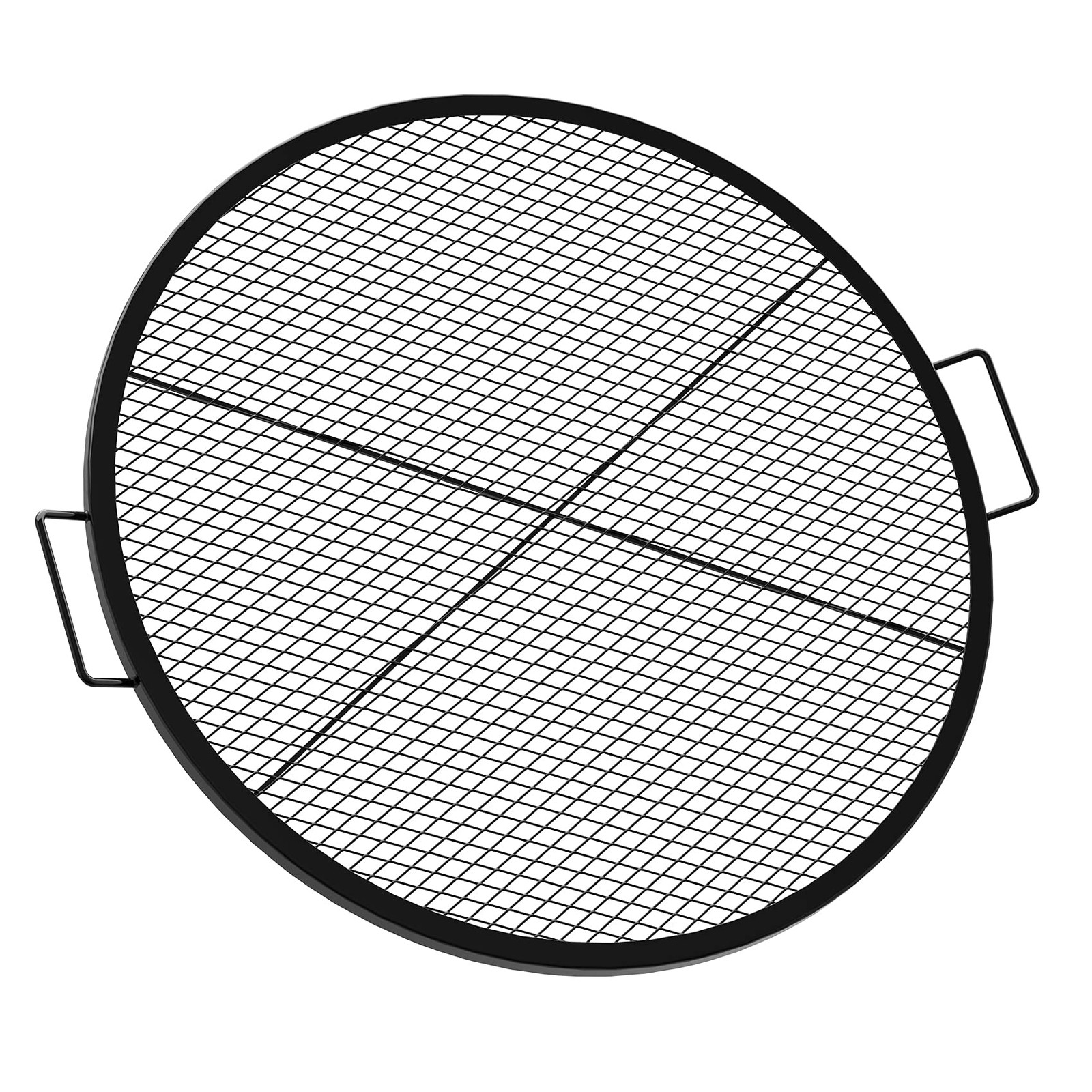 onlyfire Heavy-Duty Steel Round Fire Pit Grill Grate X-Marks Design onlyfire Heavy-Duty Steel Round Fire Pit Grill Grate X-Marks Design