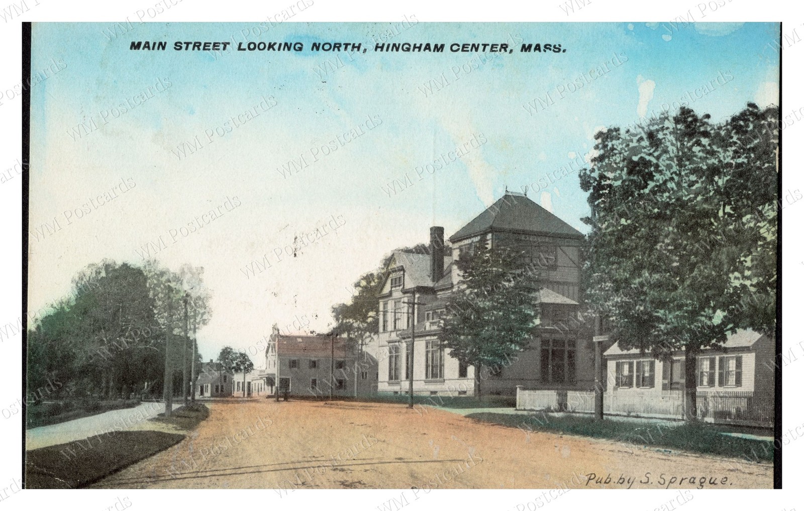 Hingham Massachusetts circa 1900s Main Street Buildings Standard Postcard