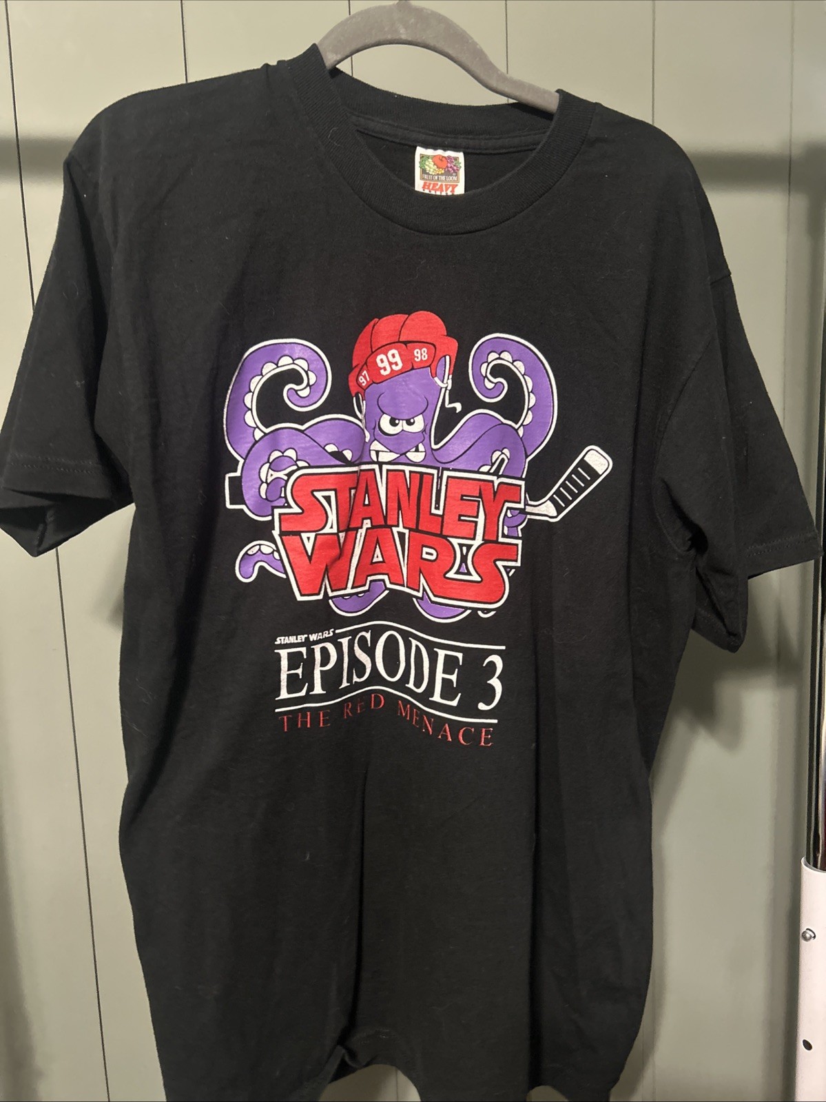 VTG Detroit Red Wings T Shirt 1999 Playoffs Stanley Wars The Red Menace RARE VTG Detroit Red Wings T Shirt 1999 Playoffs Stanley Wars The Red Menace RARE