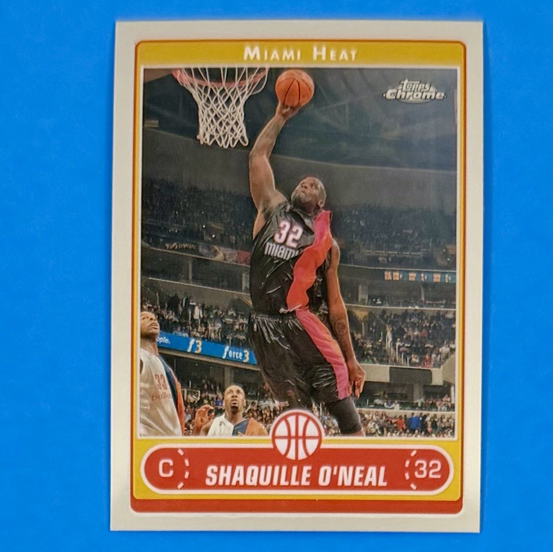 2006-07 Topps Chrome Shaquille O\'Neal Base Set #25 Color Match Heat HOF