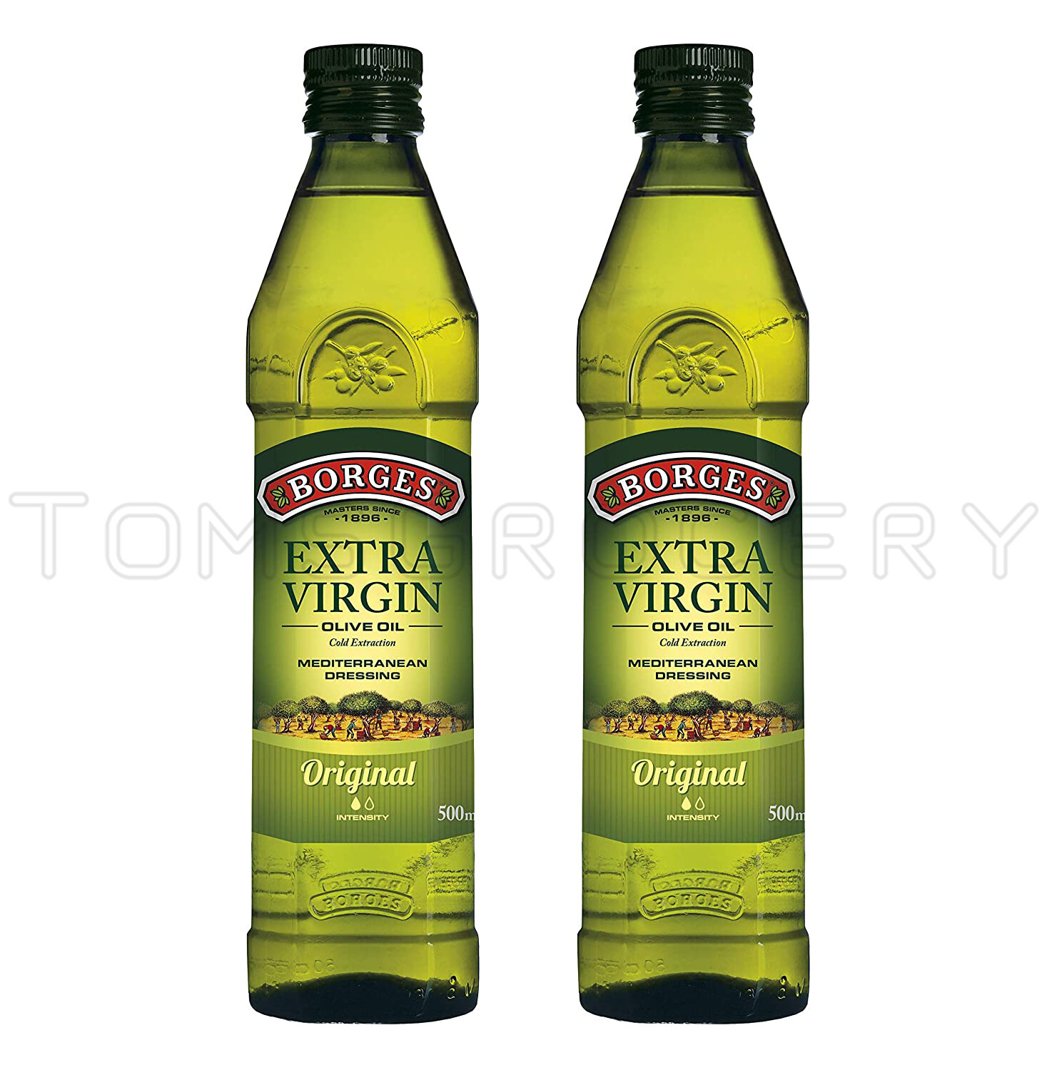 2 BORGES Extra Virgin Highest Quality Spanish Olive Oil Bottles 500ml 17.6 fl oz