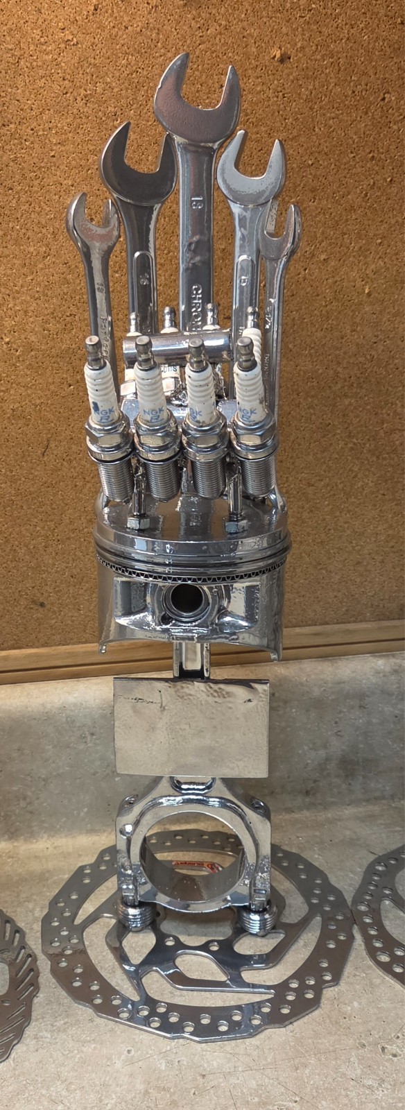 Actual Piston & Crown of Wrenches Car Show Trophy Options Available Actual Piston & Crown of Wrenches Car Show Trophy Options Available