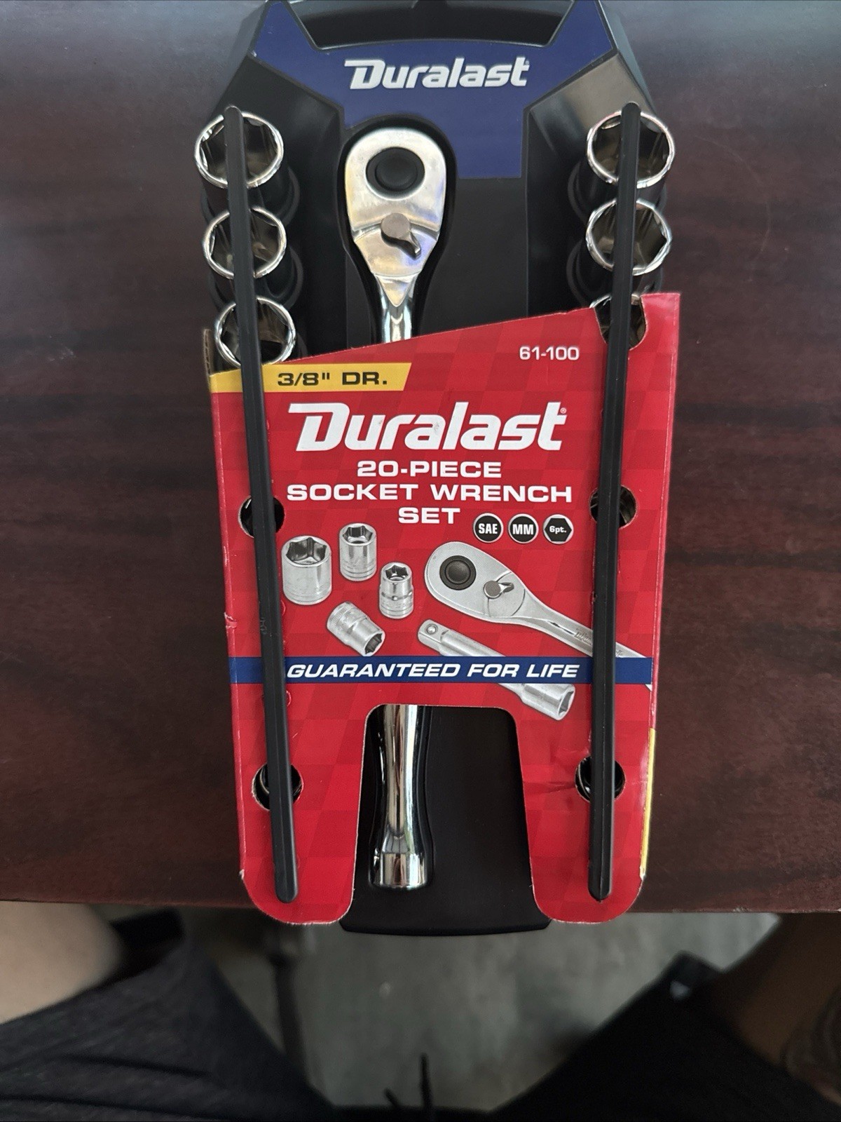 20 Piece 3/8 Socket Wrench 61-100 Duralast 20 Piece 3/8 Socket Wrench 61-100 Duralast
