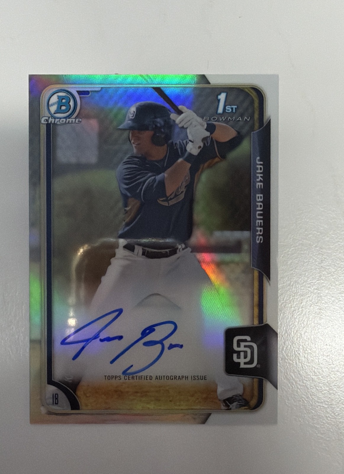 JAKE BAUERS 2015 Bowman - Chrome Prospects AUTO #BCAP-JB Refractor JAKE BAUERS 2015 Bowman - Chrome Prospects AUTO #BCAP-JB Refractor