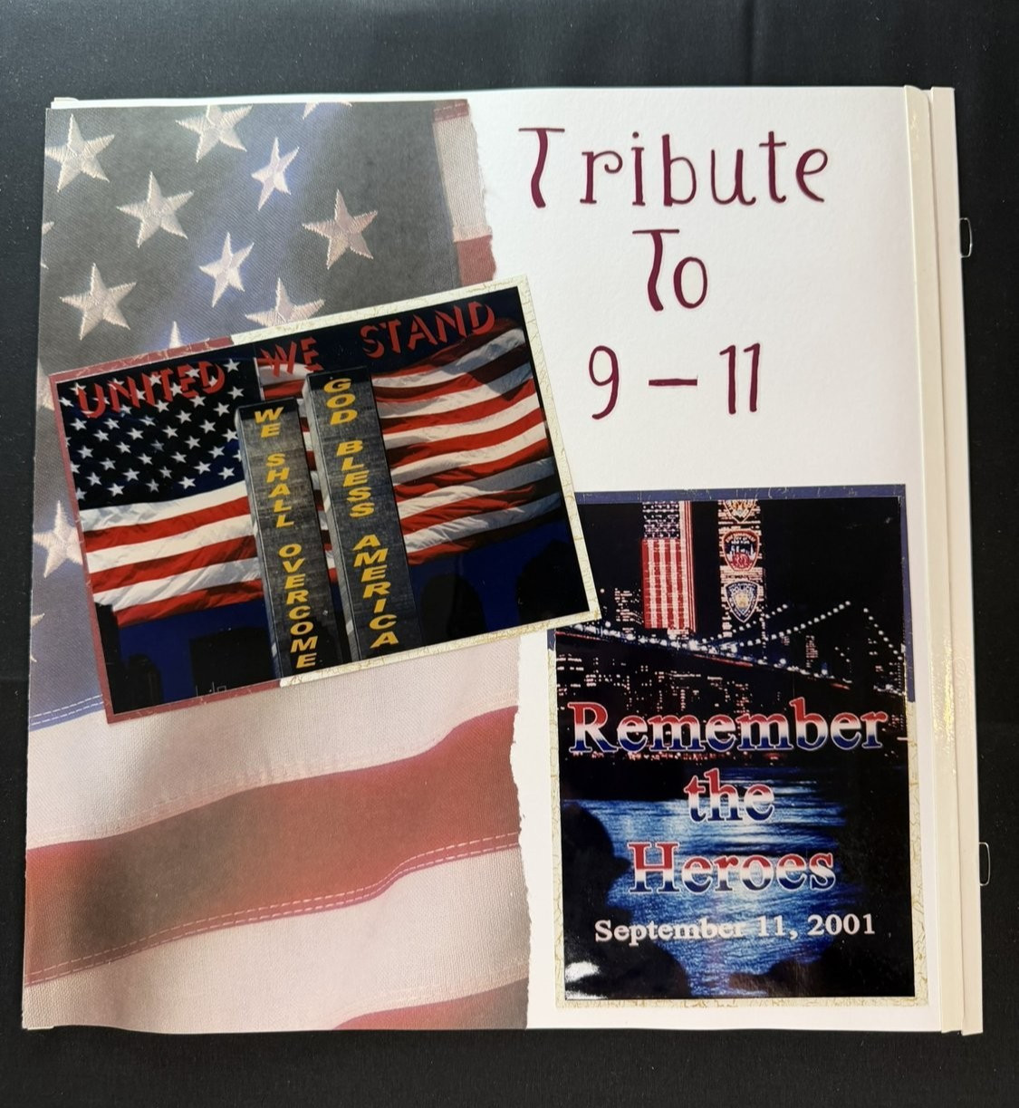 2001 9/11 Memorial Scrapbook Photo Album World Trade Center Ground Zero NYC
