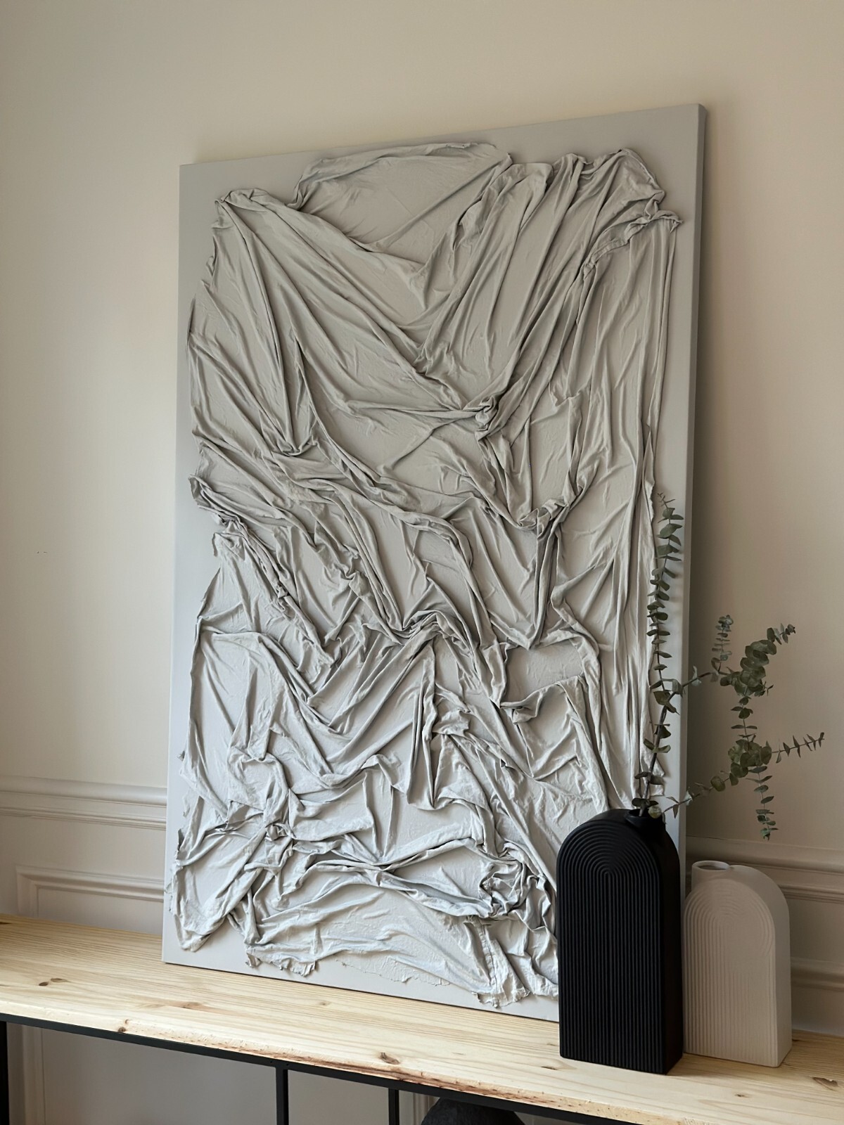 Textured 3D Sculptured Fabric Painting Modern Abstract Modern Contemporary art